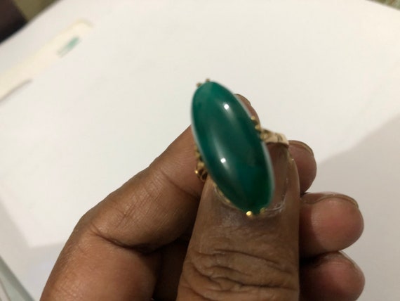 18 k solid gold Emerald ring - image 5