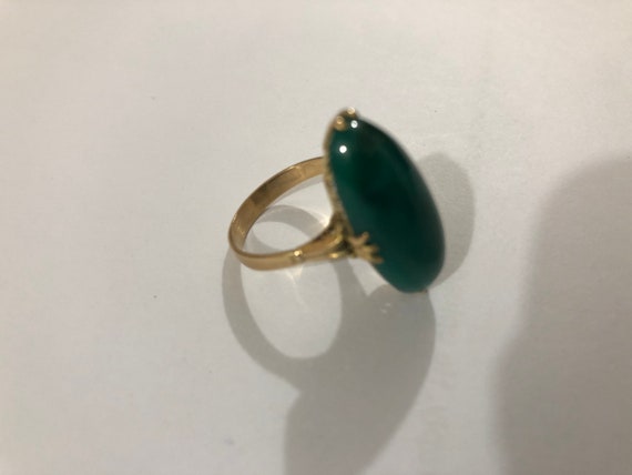18 k solid gold Emerald ring - image 2