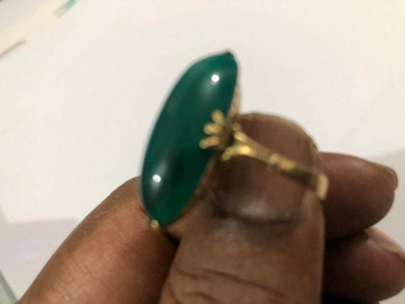 18 k solid gold Emerald ring - image 8