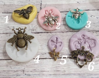 Bee Silicone Mold, Sugarcraft, Fondant, Jewelry Resin