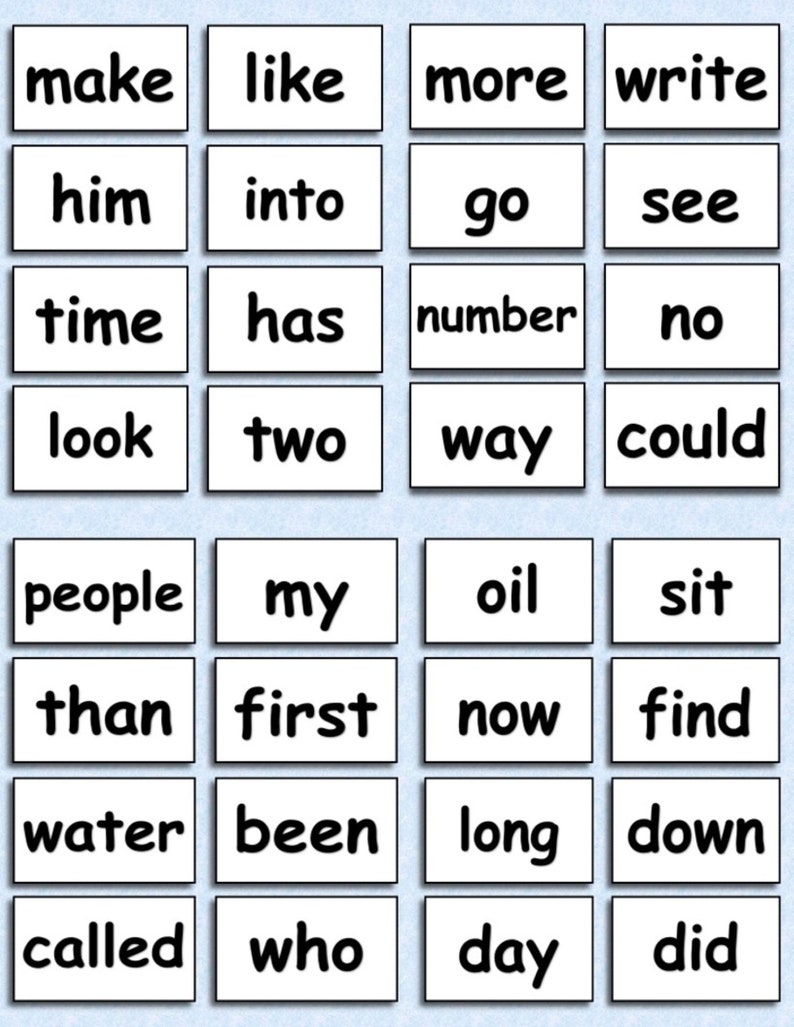 Fry First Hundred Sight Words DIGITAL DOWNLOAD Simple Phrases - Etsy