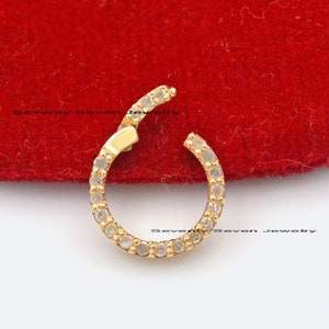 Diamond Circle Enhancer, 925  Silver Charm Enhancer, Elongated Circle, Charm Holder, Round Charm Holder, Circle Enhancer. Diamond Enhancer