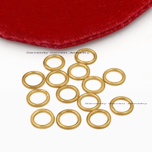 Bulk 14K Solid Gold Jumprings, Solid Gold Open connector Rings, 14K Gold Jump Ring, Gold Ring Connector, Gold Charm rings, Jump Rings Gold