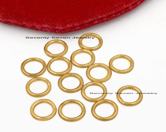 9K Gold Round Jump Ring: Connector Lock Pendant
