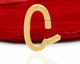 9k Gold Enhancer Lock: Charm Holder Connector