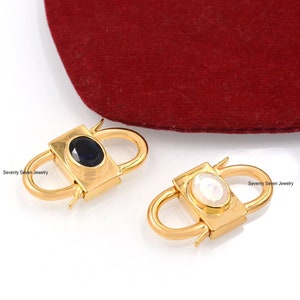 14k Gold Plated Padlock Jewelry, Vintage Gemstone Padlock, Black Onyx Gemstone Padlock, Wholesale Padlock Jewelry Supplier