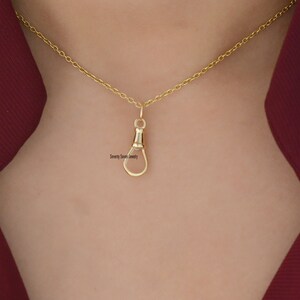 9k Gold Swivel Push lock, Push Lock, Solid Gold Swivel Lock Pendant, Solid Gold Handmade Jewelry, Gold Lock