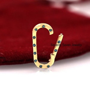 9K Gold Enhancer Charm Holder, Solid Gold Turquoise Enhancer Charm, Diamond Charm Enhancer, Gold Enhancer Charm Holder. 9K Gold Enhancer,