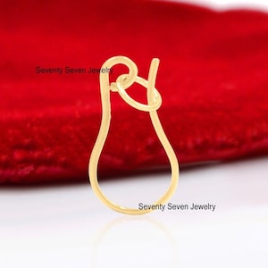 925 Silver Shepherd Hook Necklace, Anchor Hook Pendnat, Paperclip Hook Lock, Connector Enhancer, Circle Enhancer Pendant,
