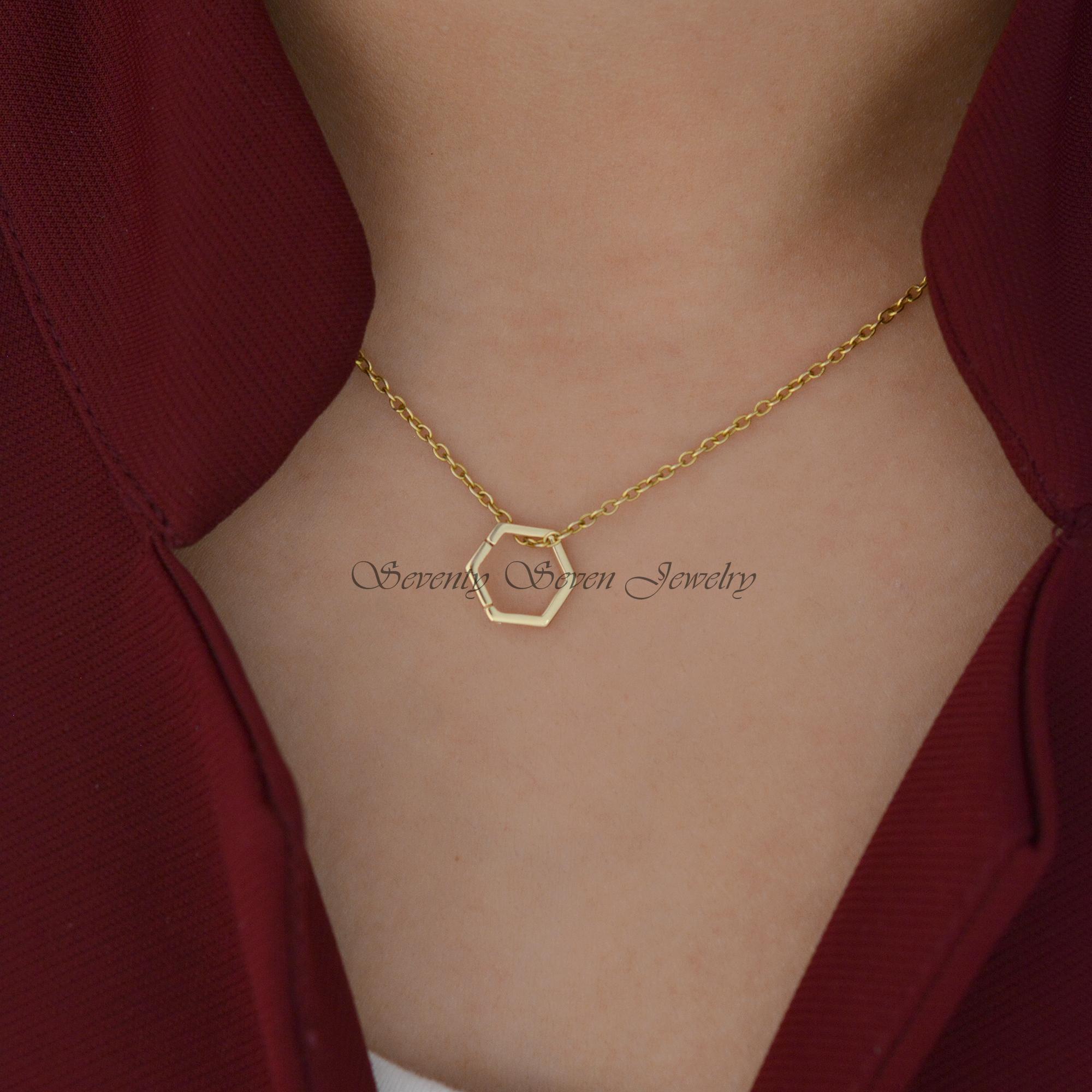 9K Solid Gold Hexagon Charm Enhancer Lock (15x15 MM) - View 2 - Seventy Seven Jewelry | SKU: SSMJH449-9KYG-10M-2026,SSMJH449- 9K Solid Gold Hexagon Charm Enhancer Lock (15x15 MM) - View 2 - Seventy Seven Jewelry | SKU: SSMJH449-9KYG-10M-2026,SSMJH449-