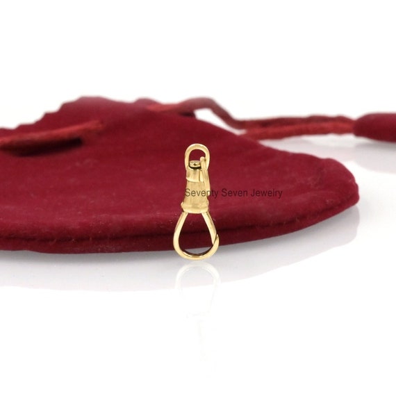9k Gold Swivel Push Lock: Handmade Pendant (20x8 MM)