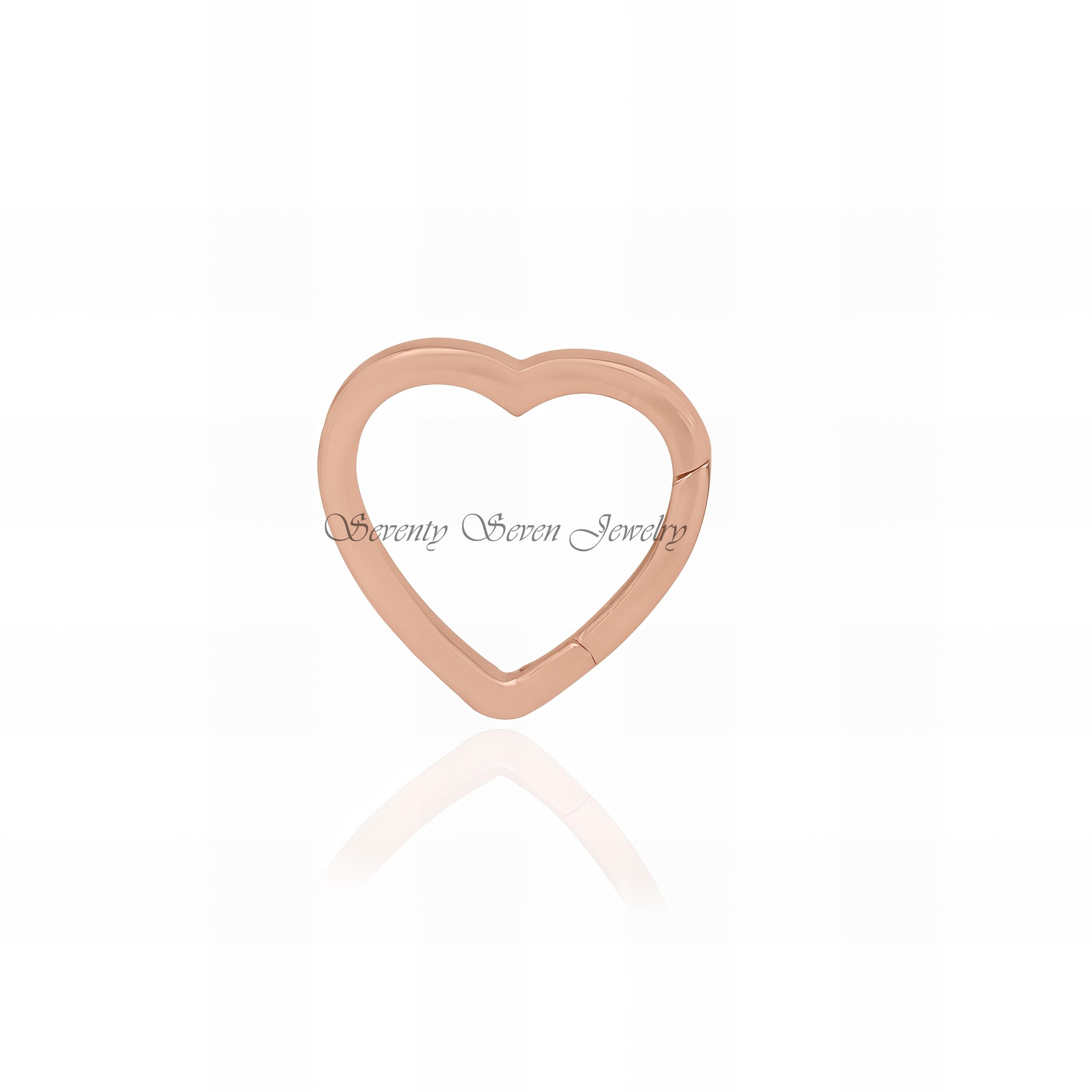 14K Gold Heart Enhancer Lock, 15mm - View 6 - Seventy Seven Jewelry | SKU: SSMJH446-14KYG-2026 14K Gold Heart Enhancer Lock, 15mm - View 6 - Seventy Seven Jewelry | SKU: SSMJH446-14KYG-2026