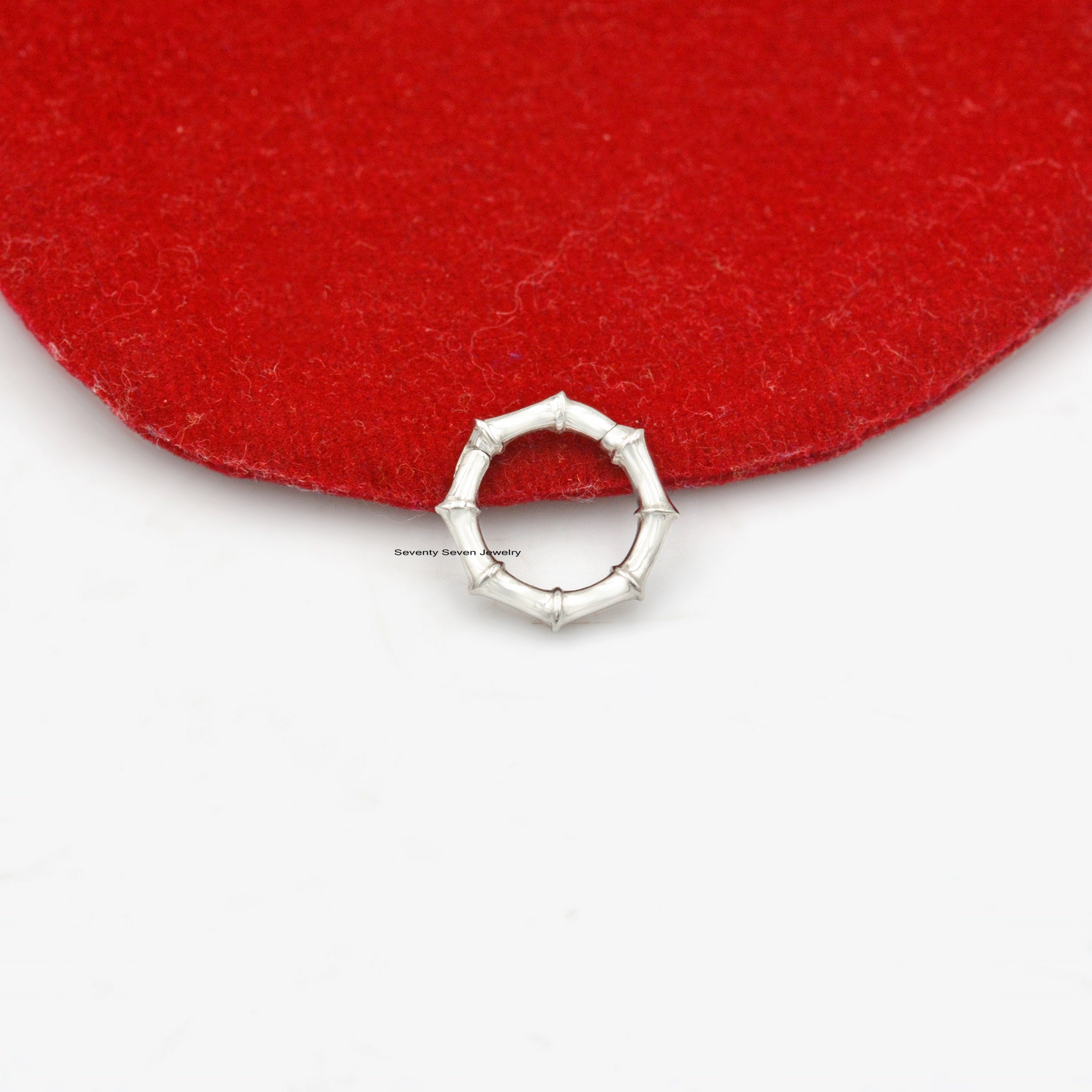 14k Gold Bamboo Charm Enhancer: Round Circle Connector (14mm) - View 6 - Seventy Seven Jewelry | SKU: SSMJH936-14KYG-14M-2026 14k Gold Bamboo Charm Enhancer: Round Circle Connector (14mm) - View 6 - Seventy Seven Jewelry | SKU: SSMJH936-14KYG-14M-2026