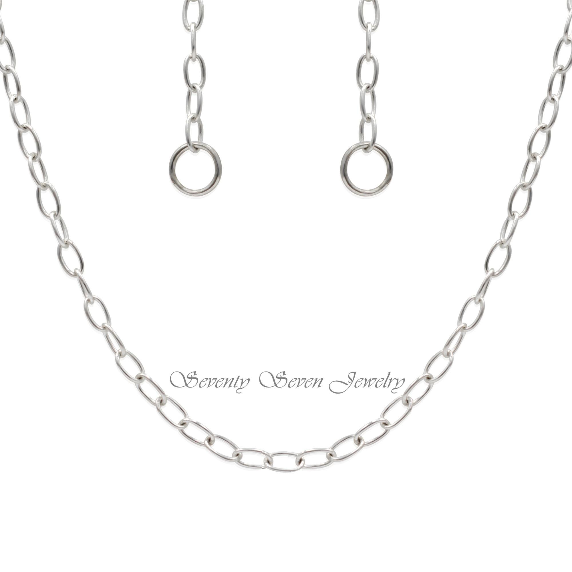 925 Sterling Silver Rolo Link Chain Necklace: Layering Cable - View 3 - Seventy Seven Jewelry | SKU: SSG10-SLYG-16I-V 925 Sterling Silver Rolo Link Chain Necklace: Layering Cable - View 3 - Seventy Seven Jewelry | SKU: SSG10-SLYG-16I-V