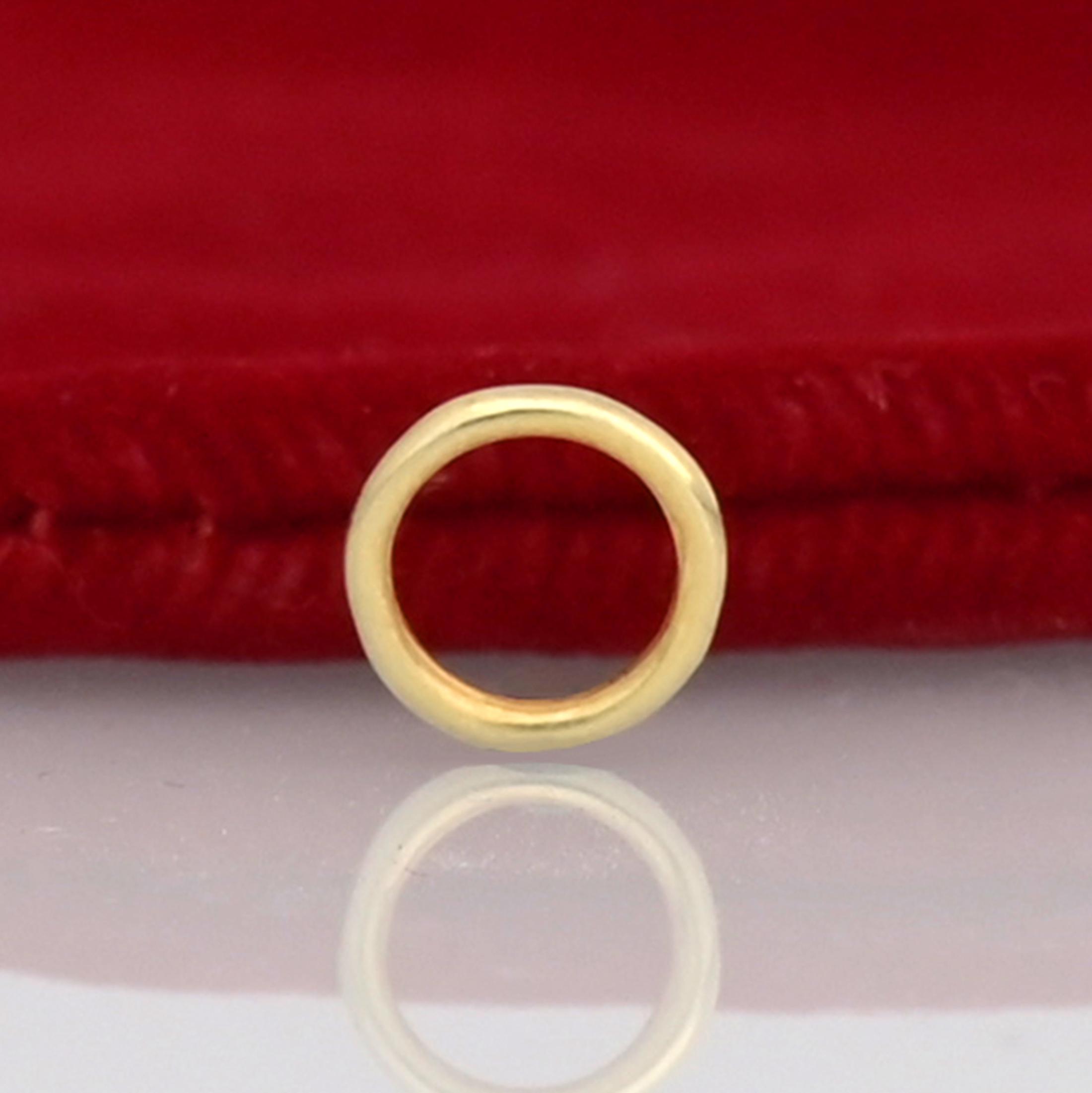 9K Gold Round Jump Ring: Connector Lock Pendant - View 3 - Seventy Seven Jewelry | SKU: SSMJF127-9KYG-2026 9K Gold Round Jump Ring: Connector Lock Pendant - View 3 - Seventy Seven Jewelry | SKU: SSMJF127-9KYG-2026