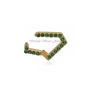 925 Silver Diamond Enhancer, Diamond Charms Holder, Pave Enhancer Push Lock, Diamond Link Lock, Connector Lock, Paperclip Chain Enhancer
