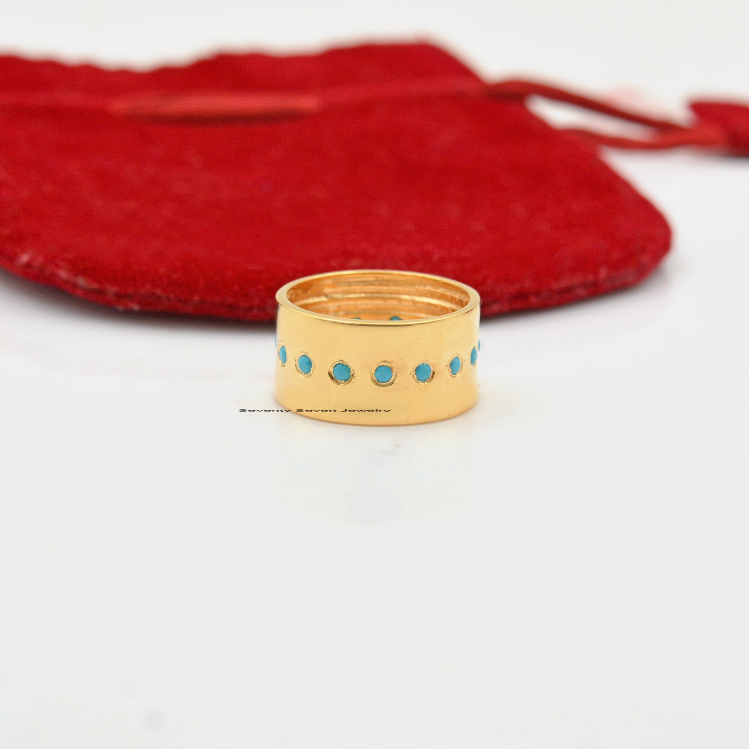 14K Gold Diamond Cigar Band Solid Gold Cigar Ring Thump Band Etsy