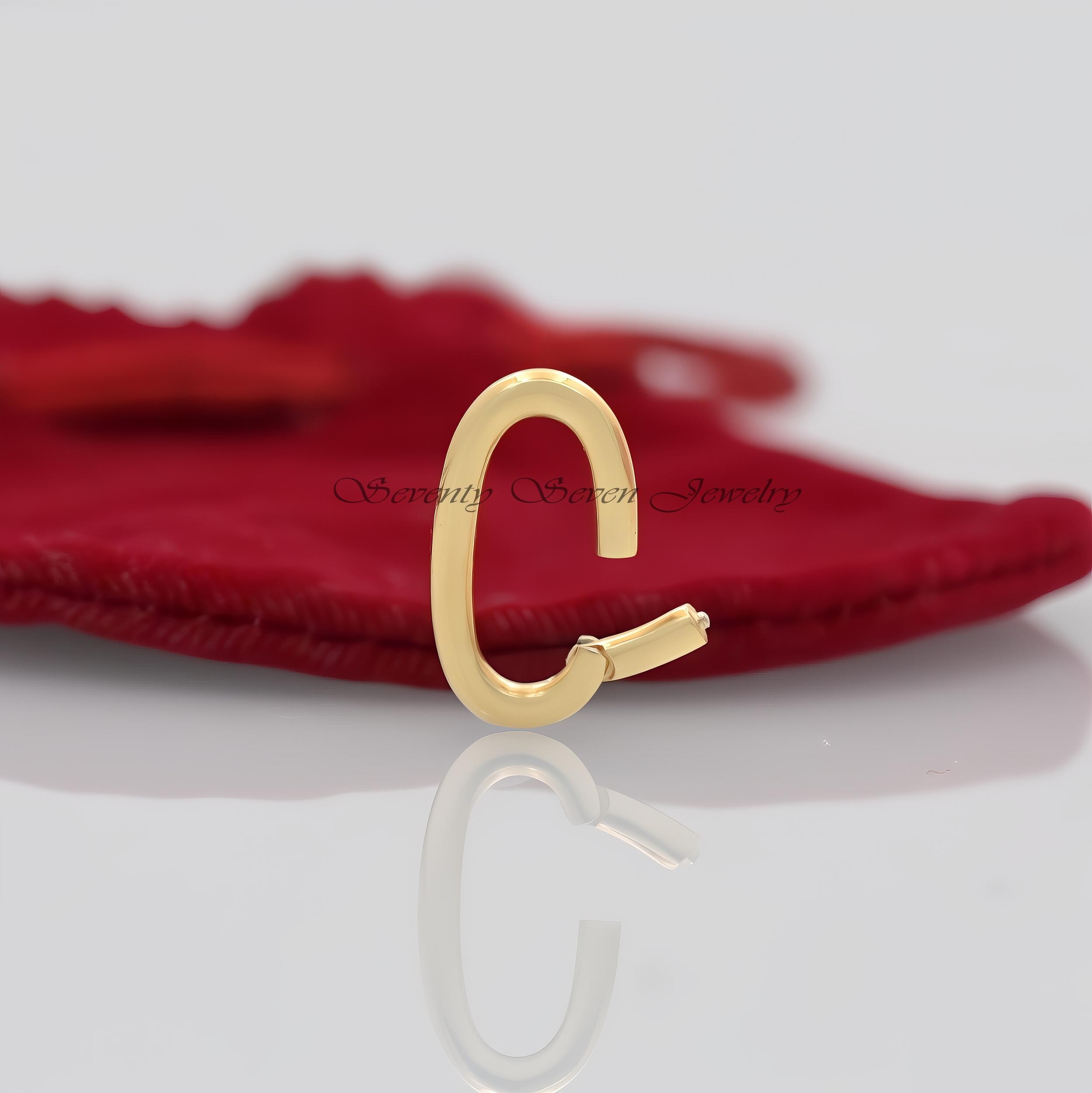 9k Gold Enhancer Lock: Charm Holder Connector - View 7 - Seventy Seven Jewelry | SKU: SSMJH75-9KYG-2026 9k Gold Enhancer Lock: Charm Holder Connector - View 7 - Seventy Seven Jewelry | SKU: SSMJH75-9KYG-2026