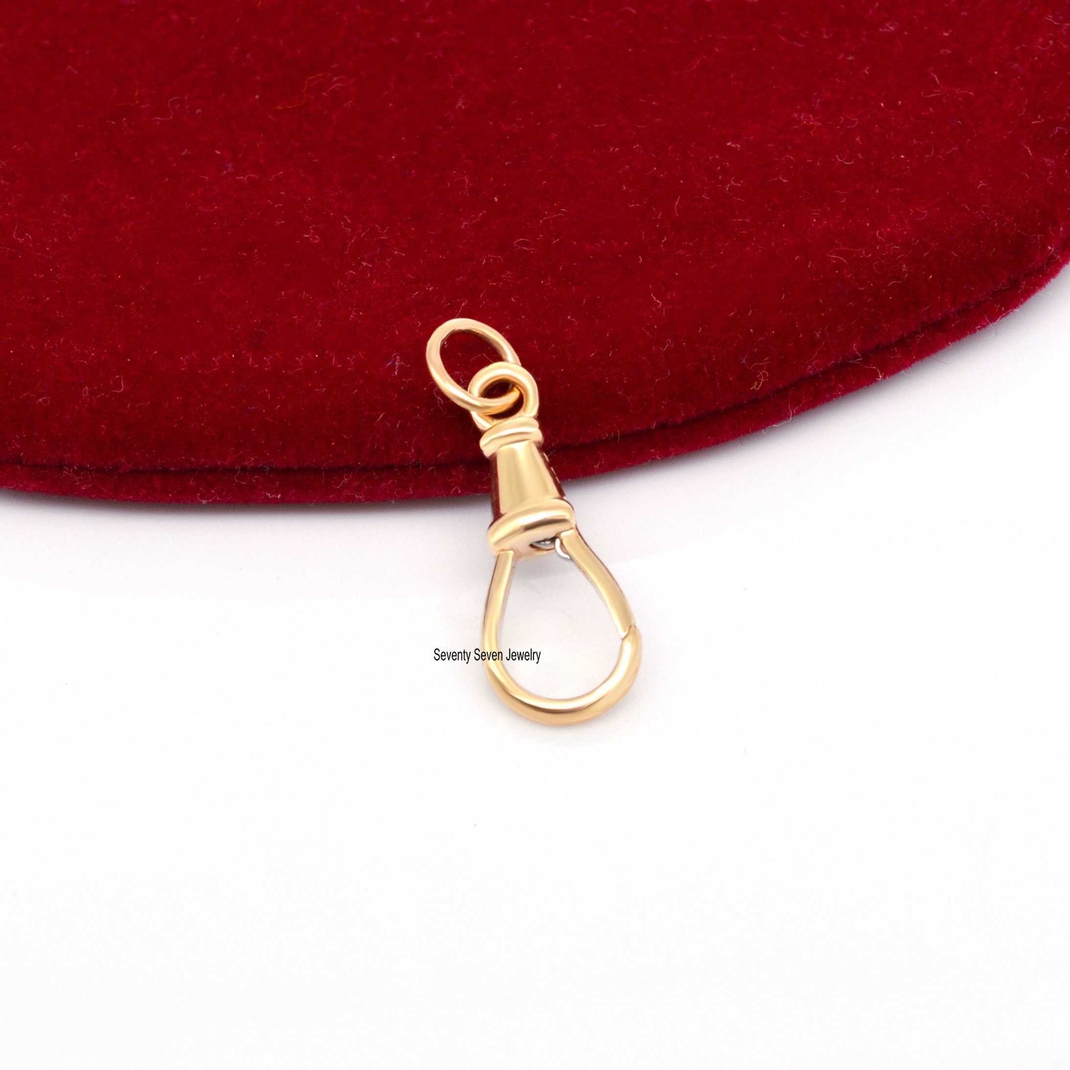 9k Gold Swivel Lock Pendant: Handmade Jewelry (20x8 MM) - View 3 - Seventy Seven Jewelry | SKU: SSMJF09-9KYG-2026 9k Gold Swivel Lock Pendant: Handmade Jewelry (20x8 MM) - View 3 - Seventy Seven Jewelry | SKU: SSMJF09-9KYG-2026