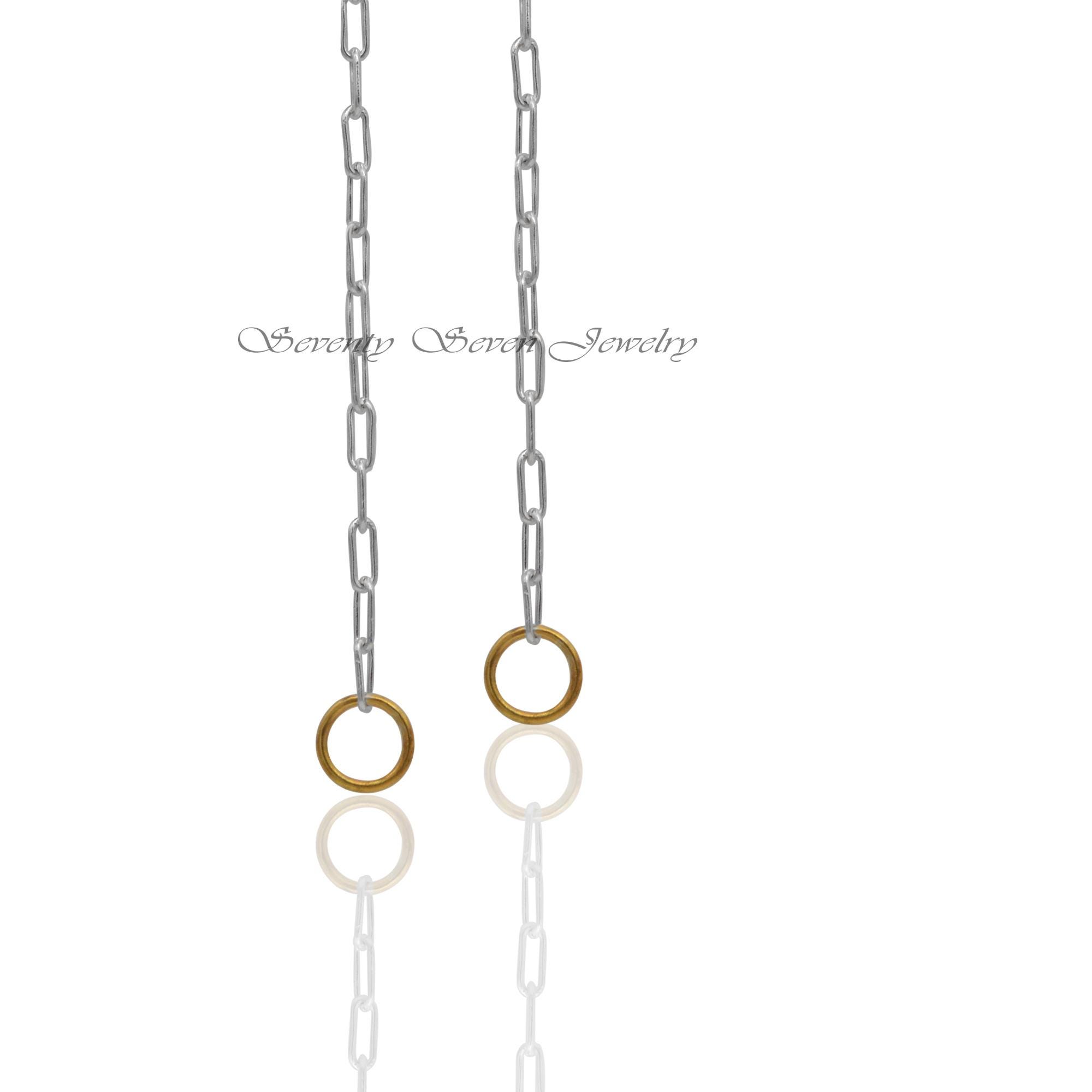 Sterling Silver Small Link Cable Chain Necklace - View 3 - Seventy Seven Jewelry | SKU: SSG6-SLWGYG-6.6M-22I-V Sterling Silver Small Link Cable Chain Necklace - View 3 - Seventy Seven Jewelry | SKU: SSG6-SLWGYG-6.6M-22I-V