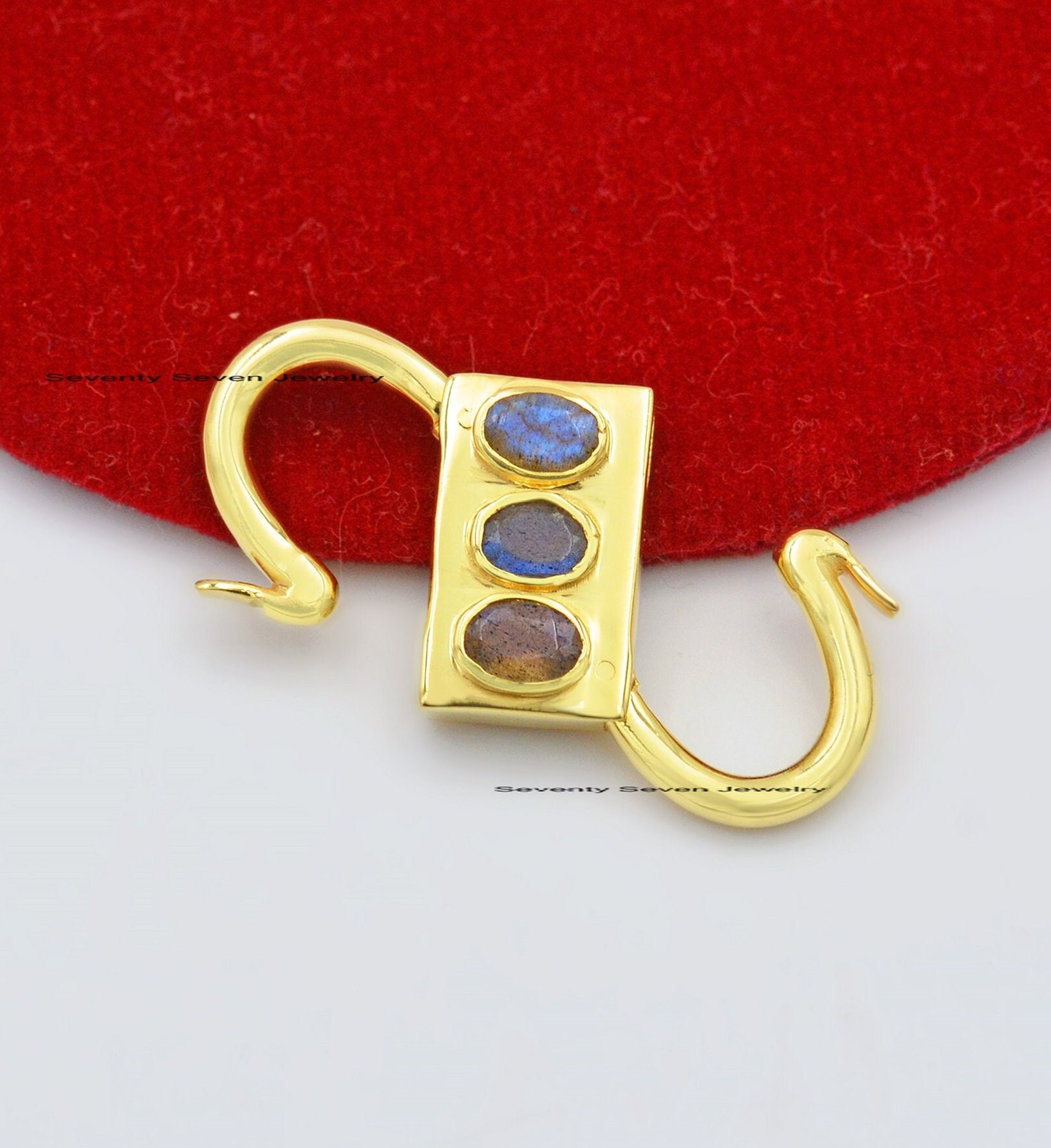 14k Gold Vermeil Turquoise Padlock Pendant: Openable Sterling Silver Charm - View 3 - Seventy Seven Jewelry | SKU: SSMJP31-SL 14k Gold Vermeil Turquoise Padlock Pendant: Openable Sterling Silver Charm - View 3 - Seventy Seven Jewelry | SKU: SSMJP31-SL