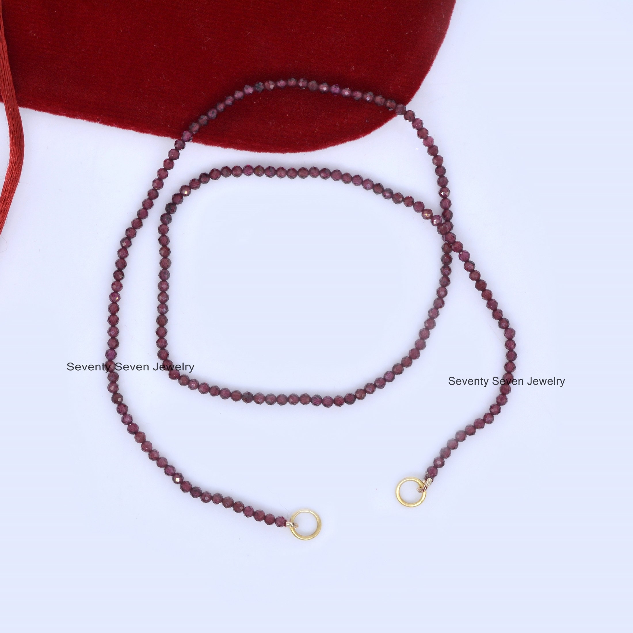 Sterling Silver Turquoise Bead Chain Necklace with Enhancer - View 6 - Seventy Seven Jewelry | SKU: SSMJN219-SLYGPL Sterling Silver Turquoise Bead Chain Necklace with Enhancer - View 6 - Seventy Seven Jewelry | SKU: SSMJN219-SLYGPL