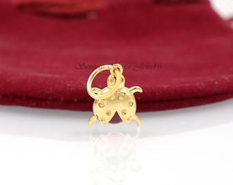Colgante de mariquita de plata 925, encanto de mariquita granate, colgante de mariquita de buena suerte joyería de insectos, colgante de