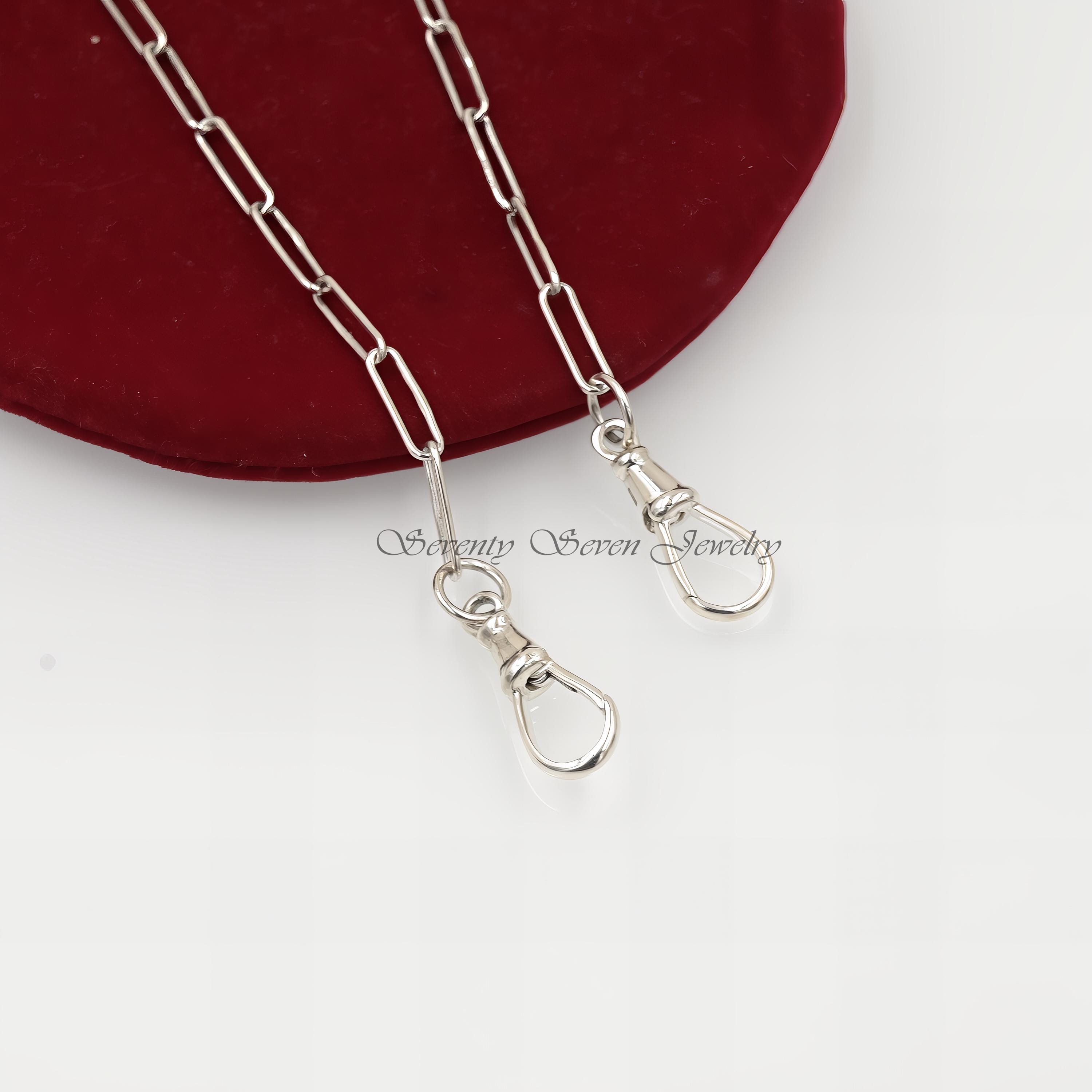 925 Sterling Silver Swivel Link Chain Necklace with Lock - View 7 - Seventy Seven Jewelry | SKU: SSG2-SLYG-11M-24I-F09-2Q 925 Sterling Silver Swivel Link Chain Necklace with Lock - View 7 - Seventy Seven Jewelry | SKU: SSG2-SLYG-11M-24I-F09-2Q