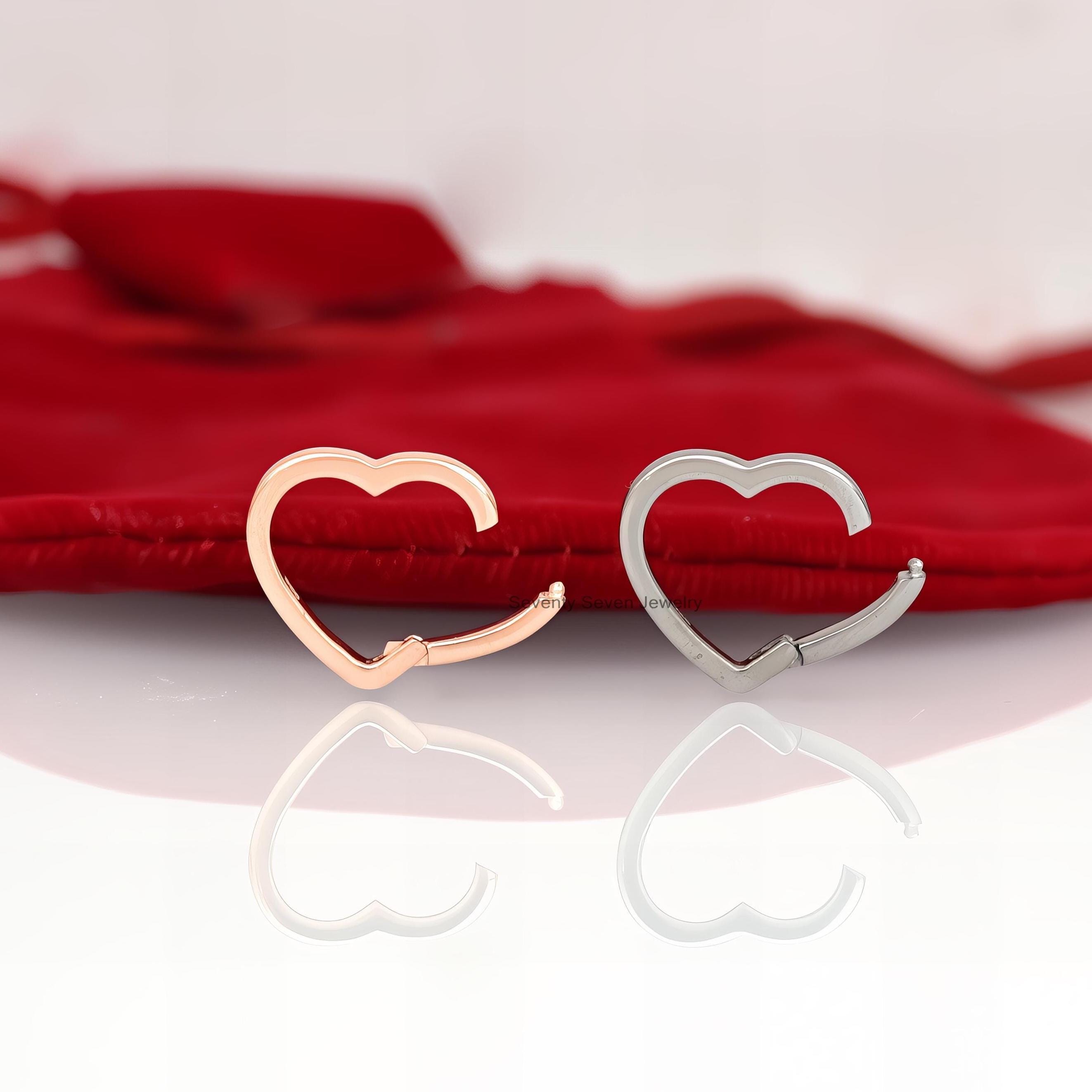925 Sterling Silver Heart Charm Enhancer - 15mm - View 3 - Seventy Seven Jewelry | SKU: SSMJP446-SLYG-2026 925 Sterling Silver Heart Charm Enhancer - 15mm - View 3 - Seventy Seven Jewelry | SKU: SSMJP446-SLYG-2026