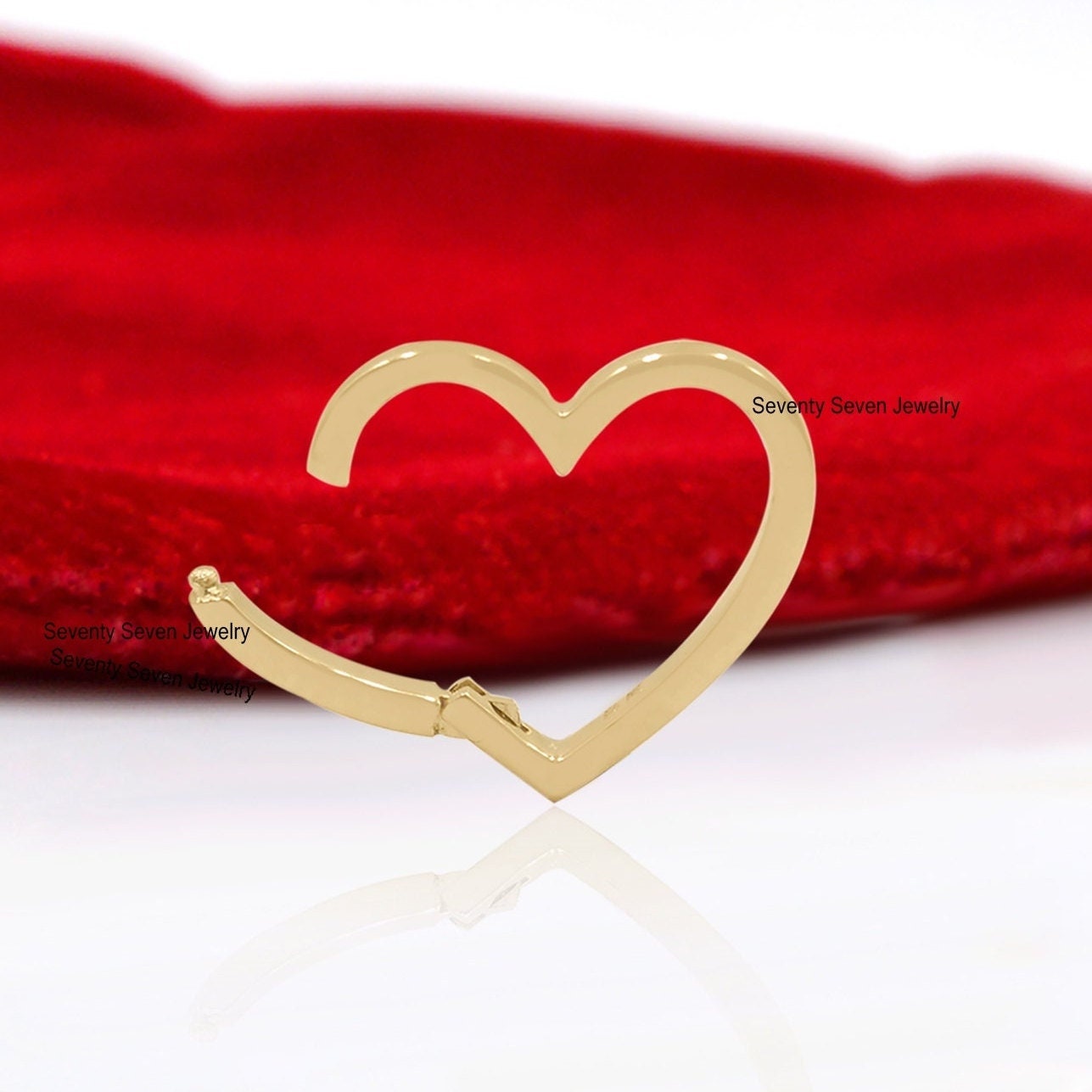 925 Sterling Silver Heart Enhancer Lock, 15mm Charm Link - Seventy Seven Jewelry | SKU: SSMJP536-SLYG-VP 925 Sterling Silver Heart Enhancer Lock, 15mm Charm Link - Seventy Seven Jewelry | SKU: SSMJP536-SLYG-VP