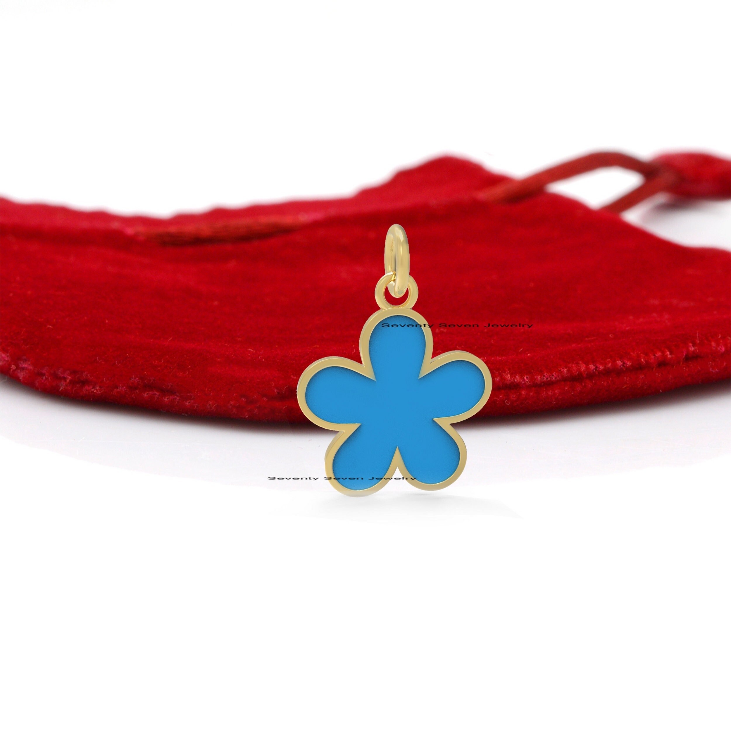 925 Silver Enamel Flower Pendant Charm (28x20 MM) - View 5 - Seventy Seven Jewelry | SKU: SSMJP607-SLYGELTQ-2026 925 Silver Enamel Flower Pendant Charm (28x20 MM) - View 5 - Seventy Seven Jewelry | SKU: SSMJP607-SLYGELTQ-2026