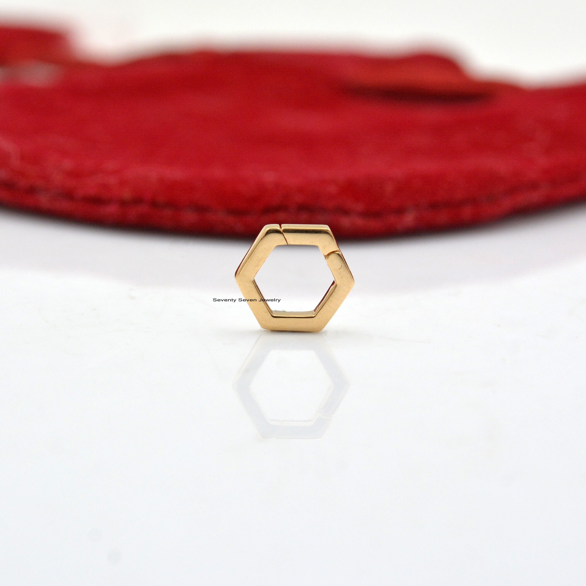 Sterling Silver Hexagon Charm Enhancer: Multi-Holder - View 6 - Seventy Seven Jewelry | SKU: SSMJP449-SLYG-2026 Sterling Silver Hexagon Charm Enhancer: Multi-Holder - View 6 - Seventy Seven Jewelry | SKU: SSMJP449-SLYG-2026