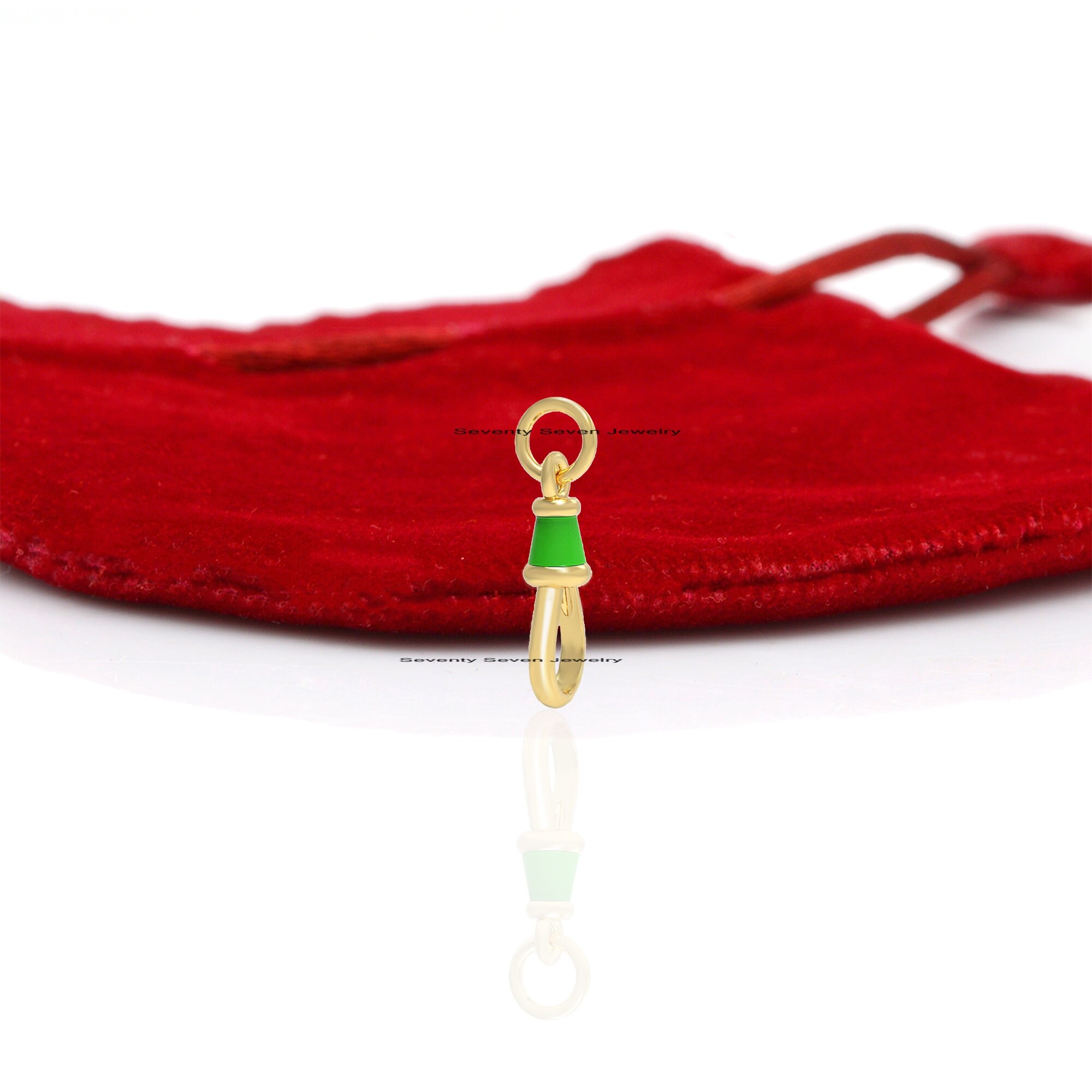 925 Silver Enamel Swivel Lock: Handmade Pendant Clasp (20x8 MM) - View 7 - Seventy Seven Jewelry | SKU: SSMJF09-SLYG-2026,SSM 925 Silver Enamel Swivel Lock: Handmade Pendant Clasp (20x8 MM) - View 7 - Seventy Seven Jewelry | SKU: SSMJF09-SLYG-2026,SSM