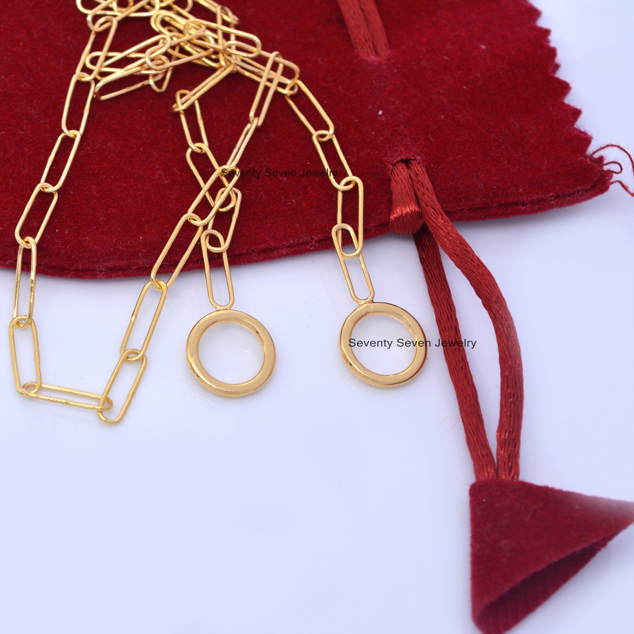 925 Silver Paperclip Chain Necklace: Long Link Connector - View 3 - Seventy Seven Jewelry | SKU: SSG3-SLYG-11M-18I-V 925 Silver Paperclip Chain Necklace: Long Link Connector - View 3 - Seventy Seven Jewelry | SKU: SSG3-SLYG-11M-18I-V
