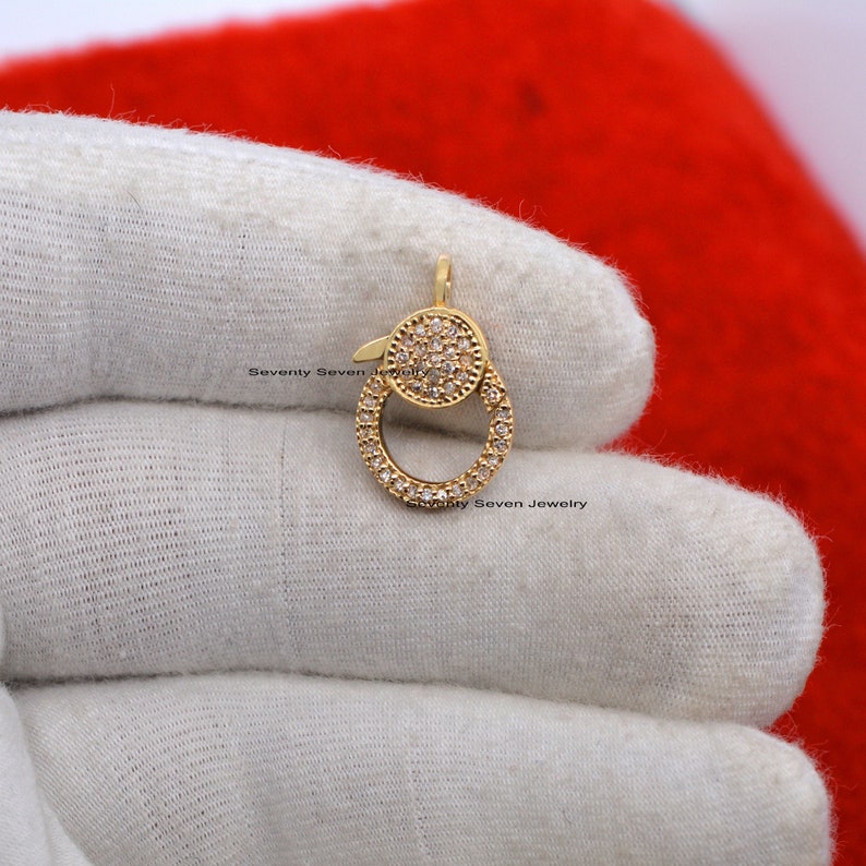 Lobster Clasp Lobster Jewelry 925 Silver Pave Diamond Lobster Lock Lobster Charm Holder Lobster lock finding Diamond Lobster Pendant
