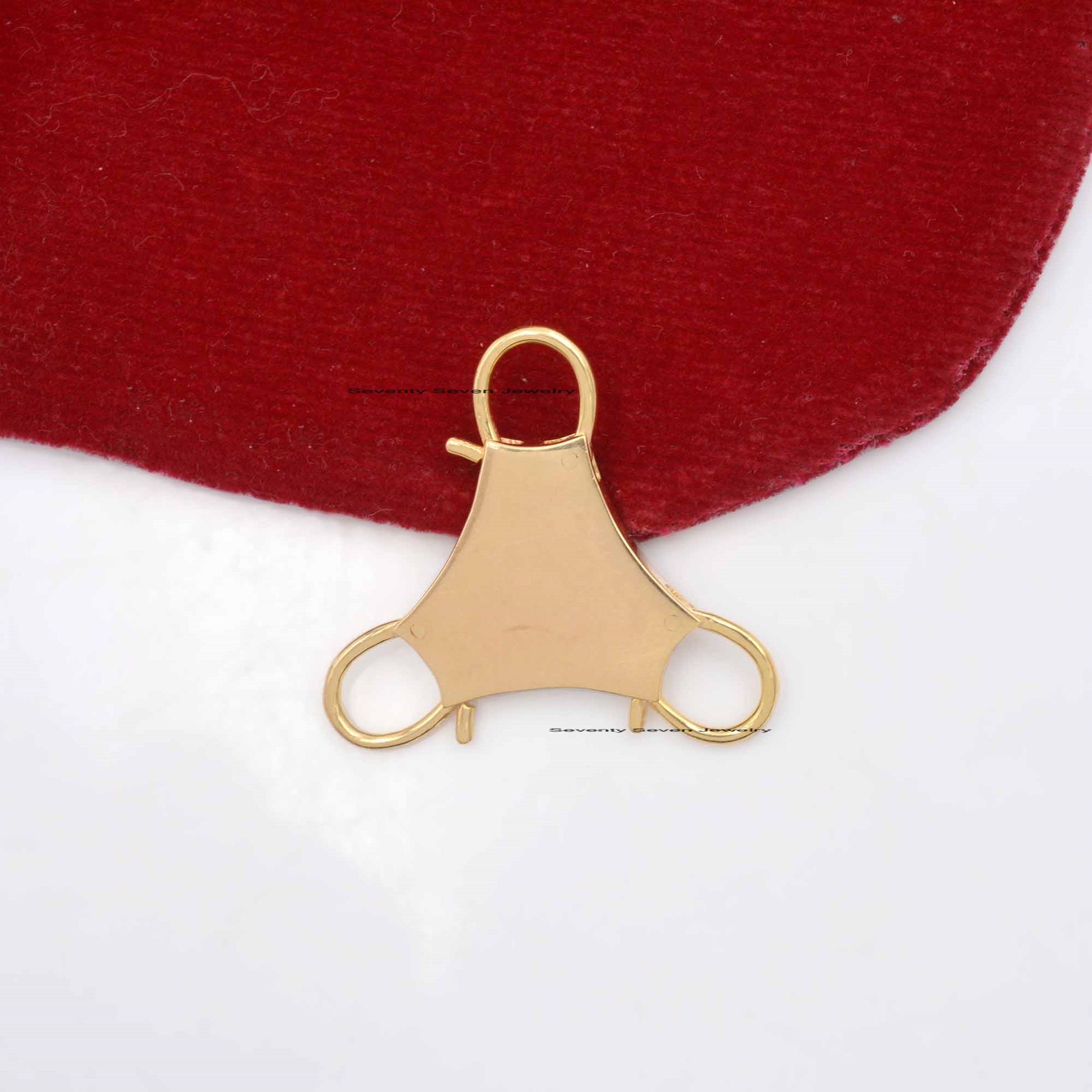Sterling Silver Openable Padlock Pendant: 14K Gold Plated, Dainty Connector - View 6 - Seventy Seven Jewelry | SKU: SSMJP547- Sterling Silver Openable Padlock Pendant: 14K Gold Plated, Dainty Connector - View 6 - Seventy Seven Jewelry | SKU: SSMJP547-
