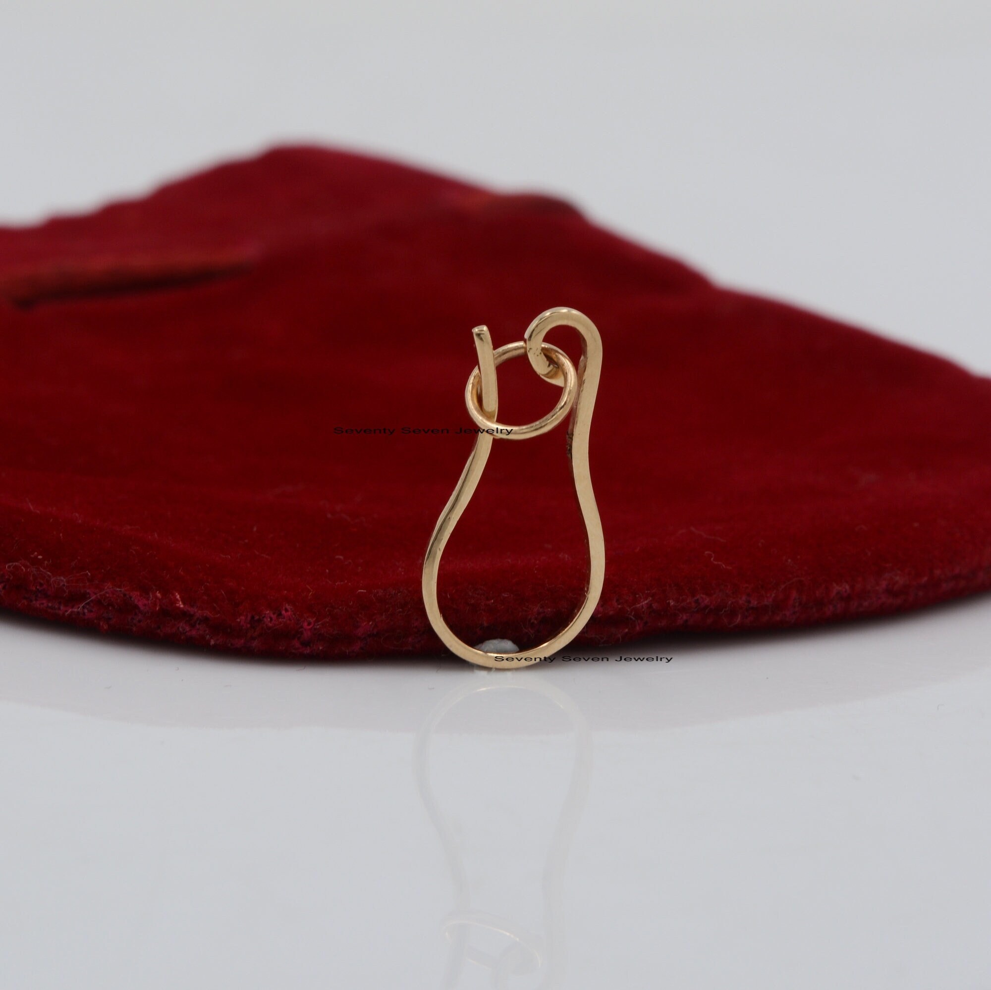 925 Silver Anchor Enhancer: Gold Plated Shepherd Hook Lock - View 6 - Seventy Seven Jewelry | SKU: SSMJP565-SLYG-V2026 925 Silver Anchor Enhancer: Gold Plated Shepherd Hook Lock - View 6 - Seventy Seven Jewelry | SKU: SSMJP565-SLYG-V2026