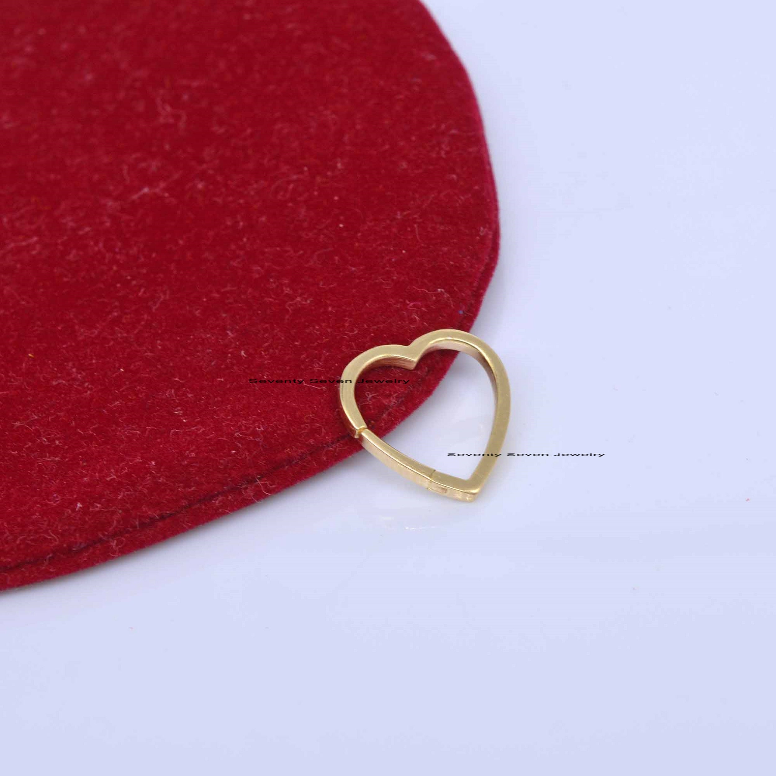 925 Sterling Silver Heart Charm Enhancer - 15mm - View 7 - Seventy Seven Jewelry | SKU: SSMJP446-SLYG-2026 925 Sterling Silver Heart Charm Enhancer - 15mm - View 7 - Seventy Seven Jewelry | SKU: SSMJP446-SLYG-2026