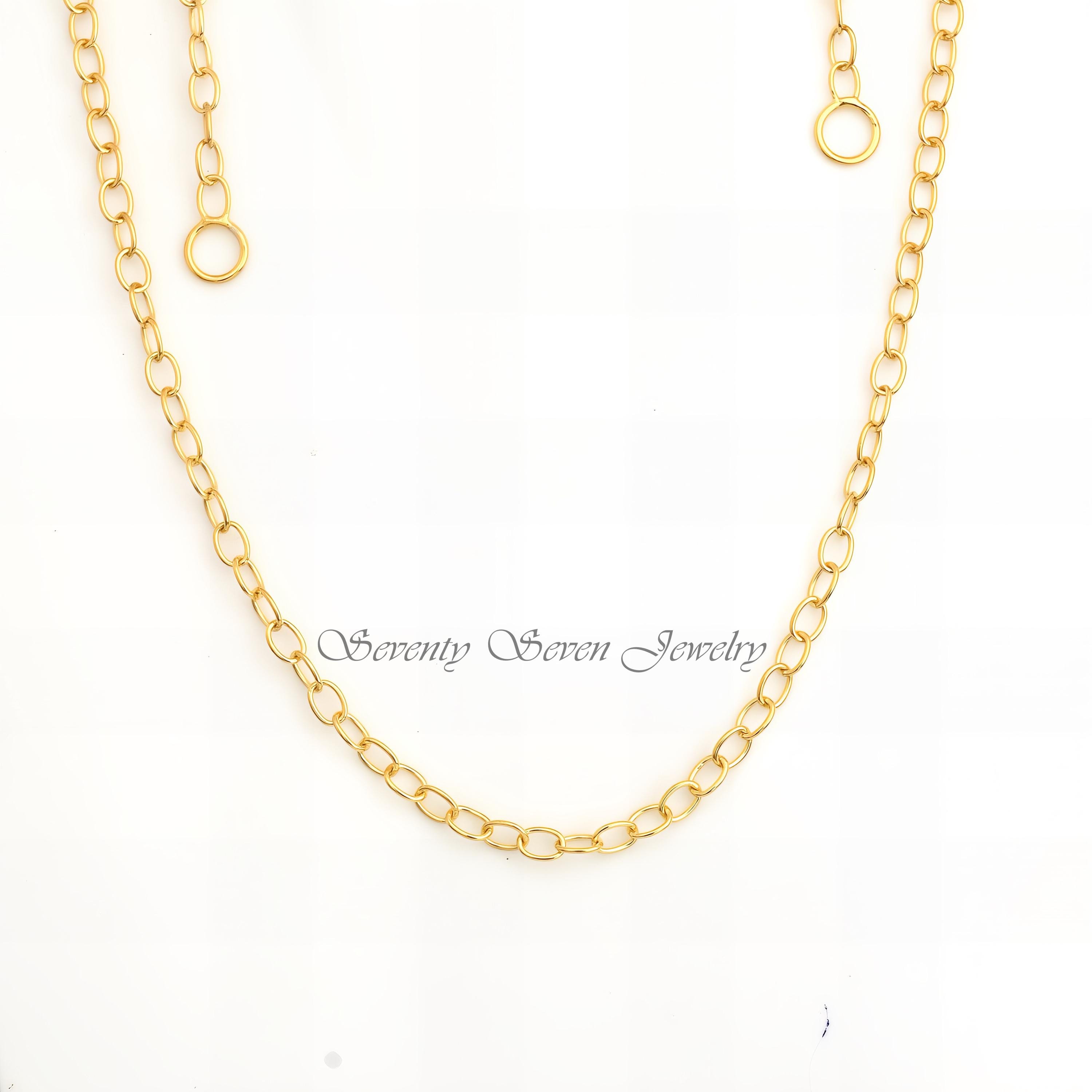 925 Sterling Silver Rolo Link Chain Necklace: Layering Cable - View 2 - Seventy Seven Jewelry | SKU: SSG10-SLYG-16I-V 925 Sterling Silver Rolo Link Chain Necklace: Layering Cable - View 2 - Seventy Seven Jewelry | SKU: SSG10-SLYG-16I-V