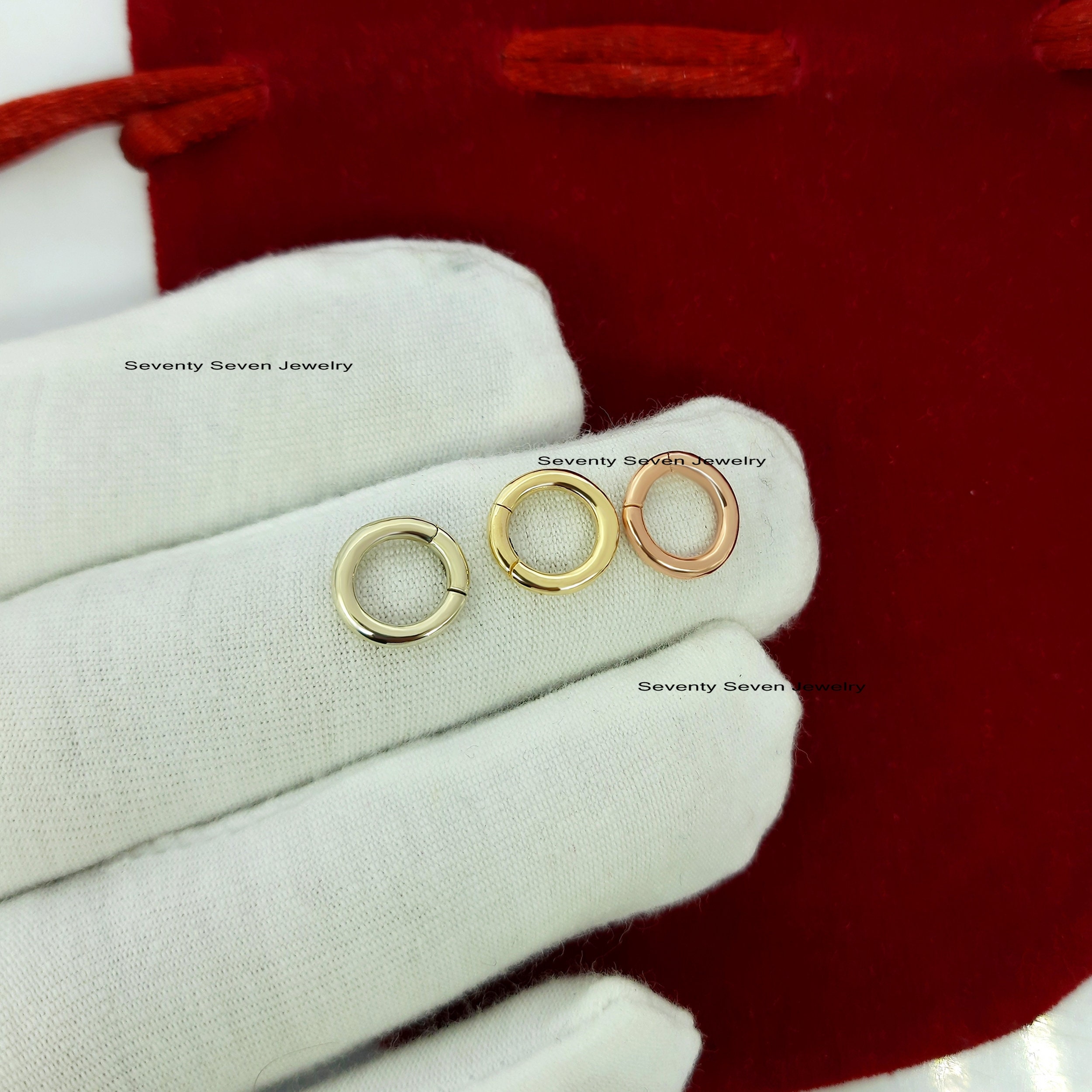 14K Gold Round Charm Holder: Thick Link Circle Enhancer - View 3 - Seventy Seven Jewelry | SKU: SSMJH482-14KYG-10M-2026,SSMJH 14K Gold Round Charm Holder: Thick Link Circle Enhancer - View 3 - Seventy Seven Jewelry | SKU: SSMJH482-14KYG-10M-2026,SSMJH