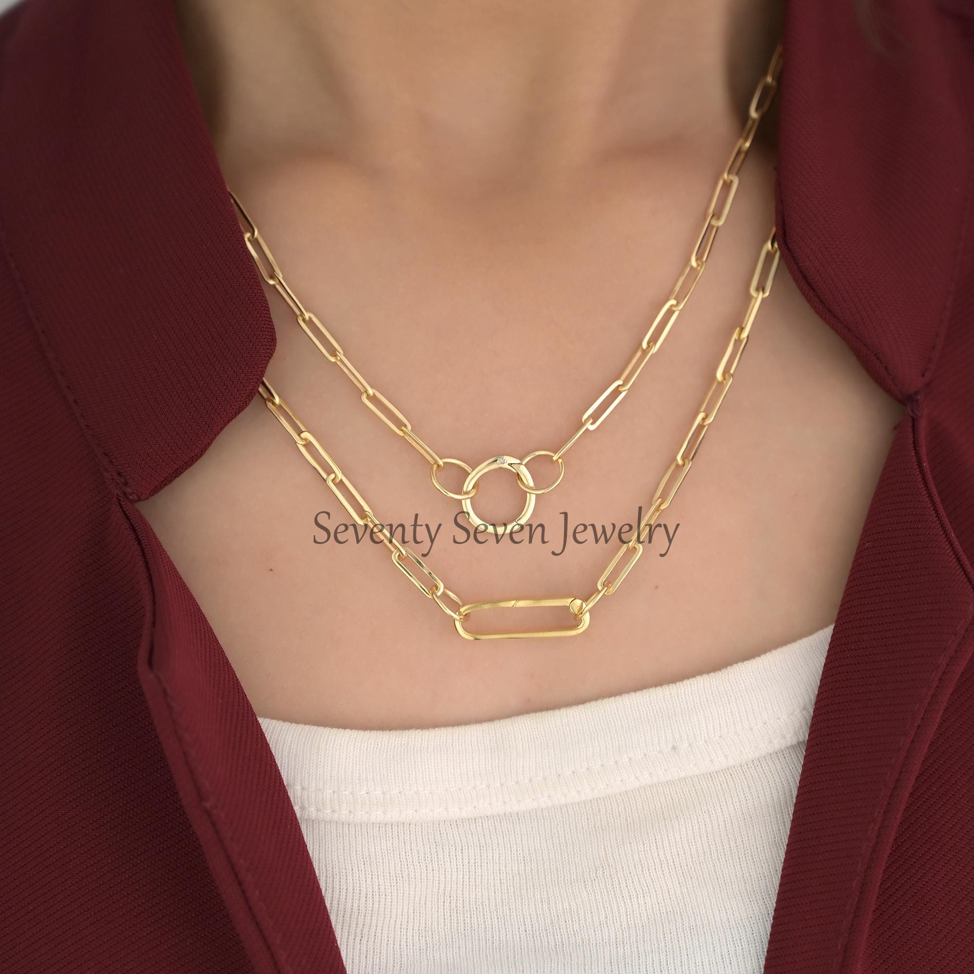 925 Silver Oval Enhancer Charm: Pendant Link Lock (25x10 MM) - View 2 - Seventy Seven Jewelry | SKU: SSMJL974-SLYG-2026 925 Silver Oval Enhancer Charm: Pendant Link Lock (25x10 MM) - View 2 - Seventy Seven Jewelry | SKU: SSMJL974-SLYG-2026