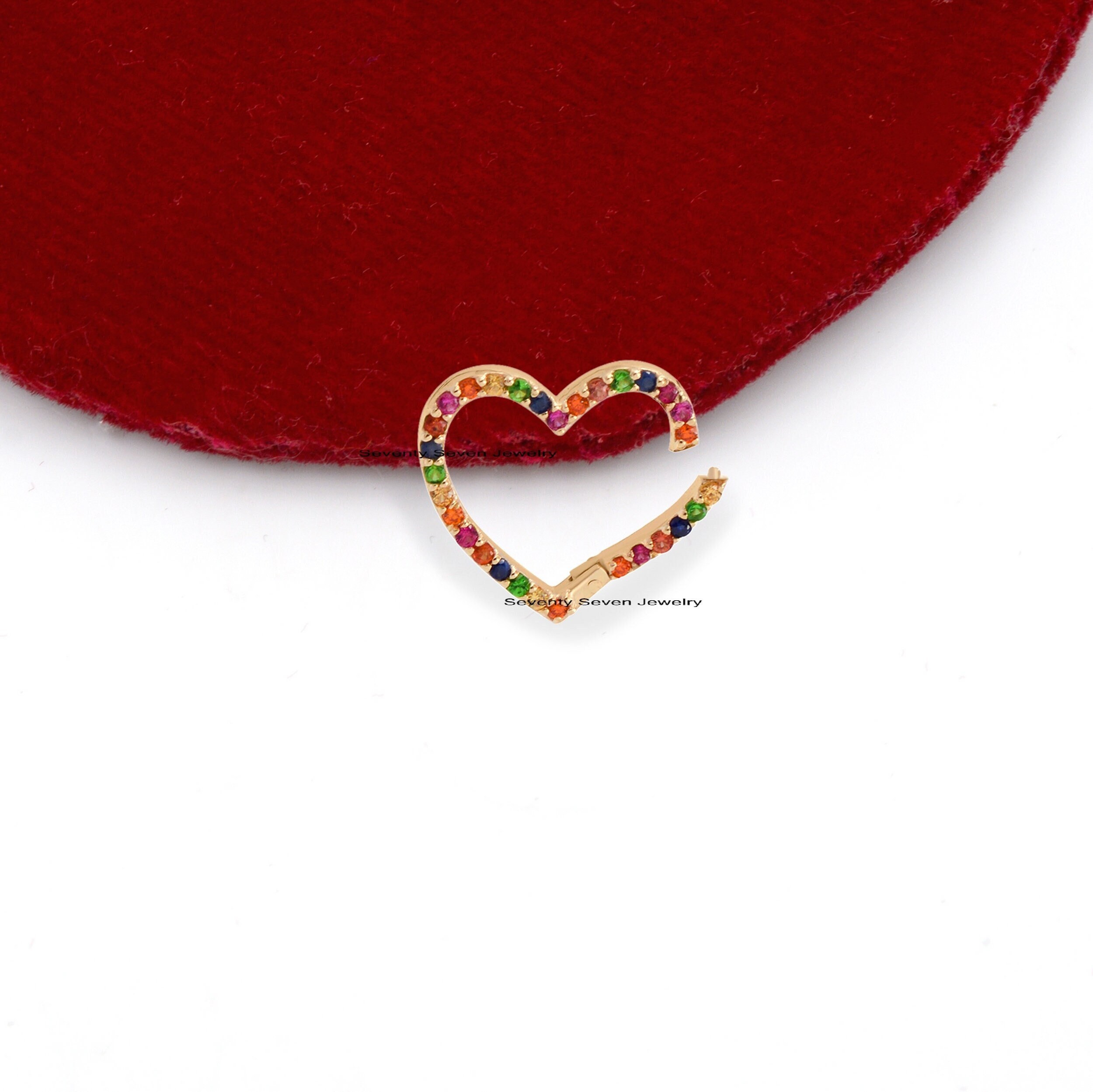 9K Gold Heart Shape Charm Holder, SI-GH Lab Grown Diamond Lock, 15MM - View 3 - Seventy Seven Jewelry | SKU: SSMJH536-9KYGTQ, 9K Gold Heart Shape Charm Holder, SI-GH Lab Grown Diamond Lock, 15MM - View 3 - Seventy Seven Jewelry | SKU: SSMJH536-9KYGTQ,