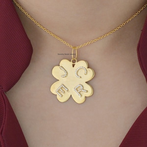 925 Silver Flower Initial Pendant: Custom Gold Vermeil Jewelry