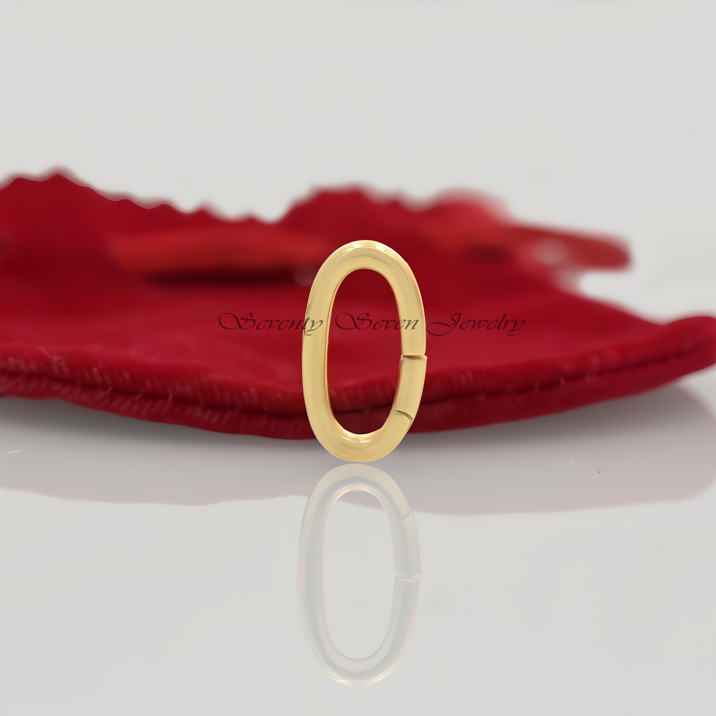 9k Gold Enhancer Lock: Charm Holder Connector - View 6 - Seventy Seven Jewelry | SKU: SSMJH75-9KYG-2026 9k Gold Enhancer Lock: Charm Holder Connector - View 6 - Seventy Seven Jewelry | SKU: SSMJH75-9KYG-2026