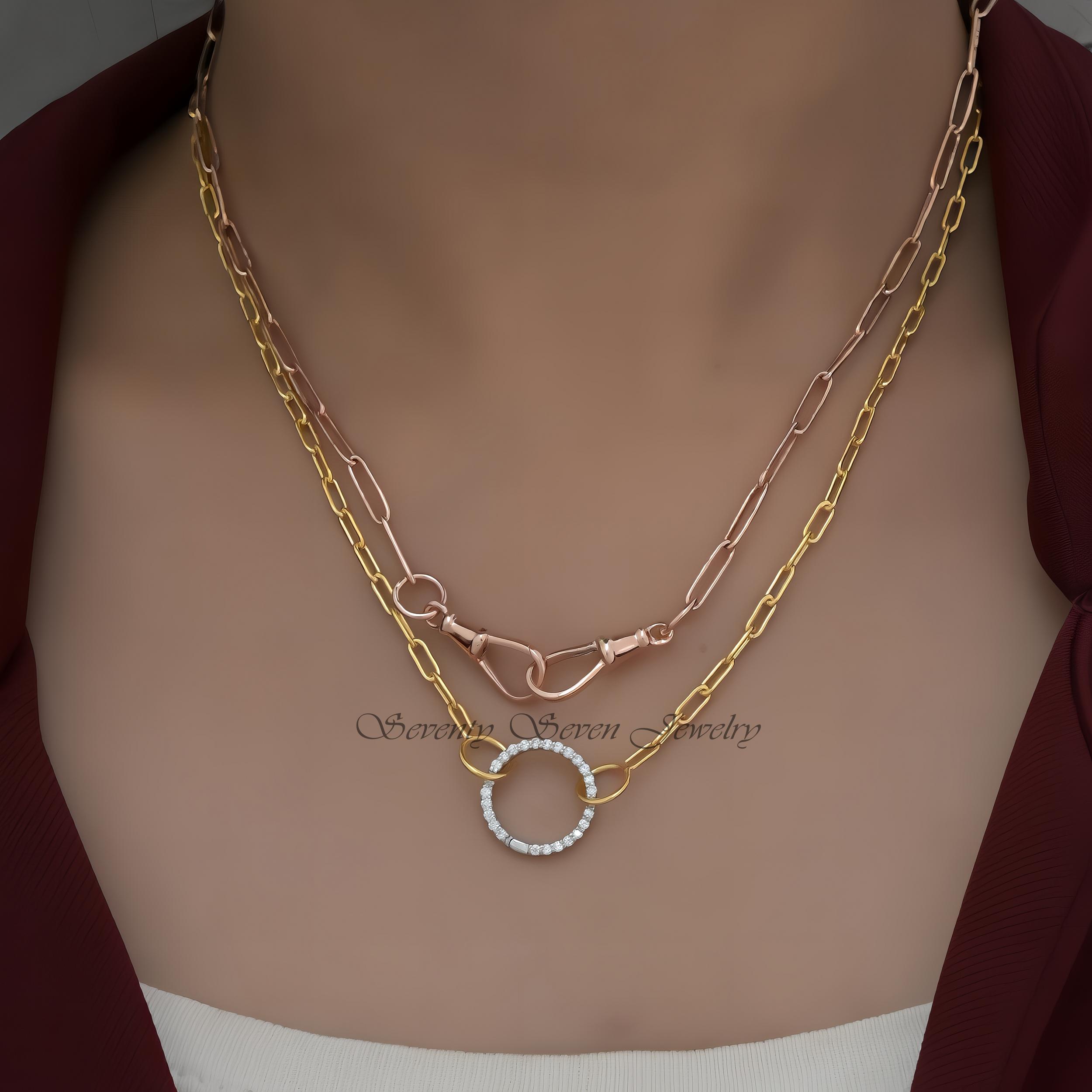 Diamond Circle Charm Holder: Sterling Silver Enhancer, 15mm - View 4 - Seventy Seven Jewelry | SKU: SSMJP719-SLYGYSP-15M-VP,S Diamond Circle Charm Holder: Sterling Silver Enhancer, 15mm - View 4 - Seventy Seven Jewelry | SKU: SSMJP719-SLYGYSP-15M-VP,S