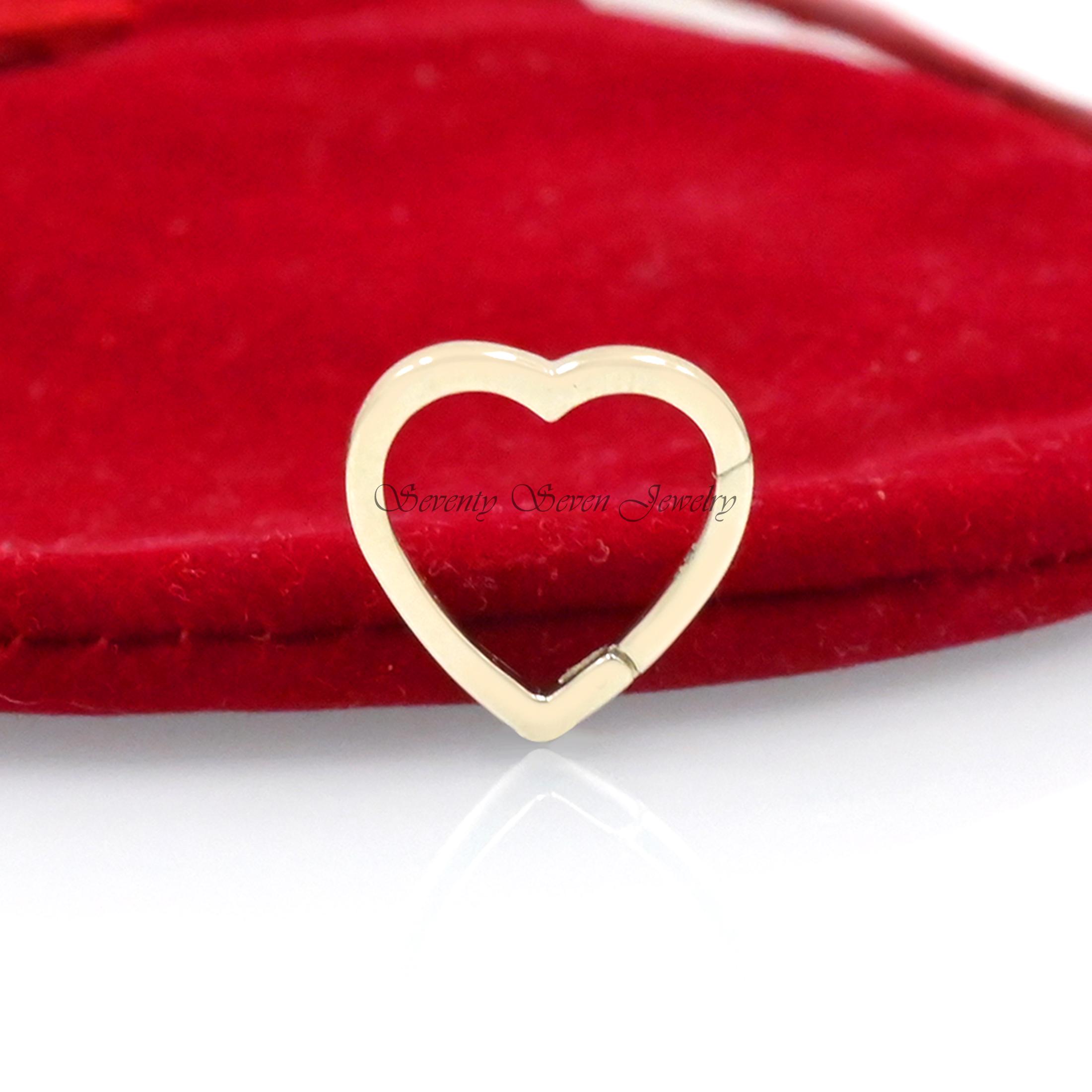 9k Gold Heart Charm Holder Enhancer (15x15 MM) - View 3 - Seventy Seven Jewelry | SKU: SSMJH446-9KYG-2026 9k Gold Heart Charm Holder Enhancer (15x15 MM) - View 3 - Seventy Seven Jewelry | SKU: SSMJH446-9KYG-2026