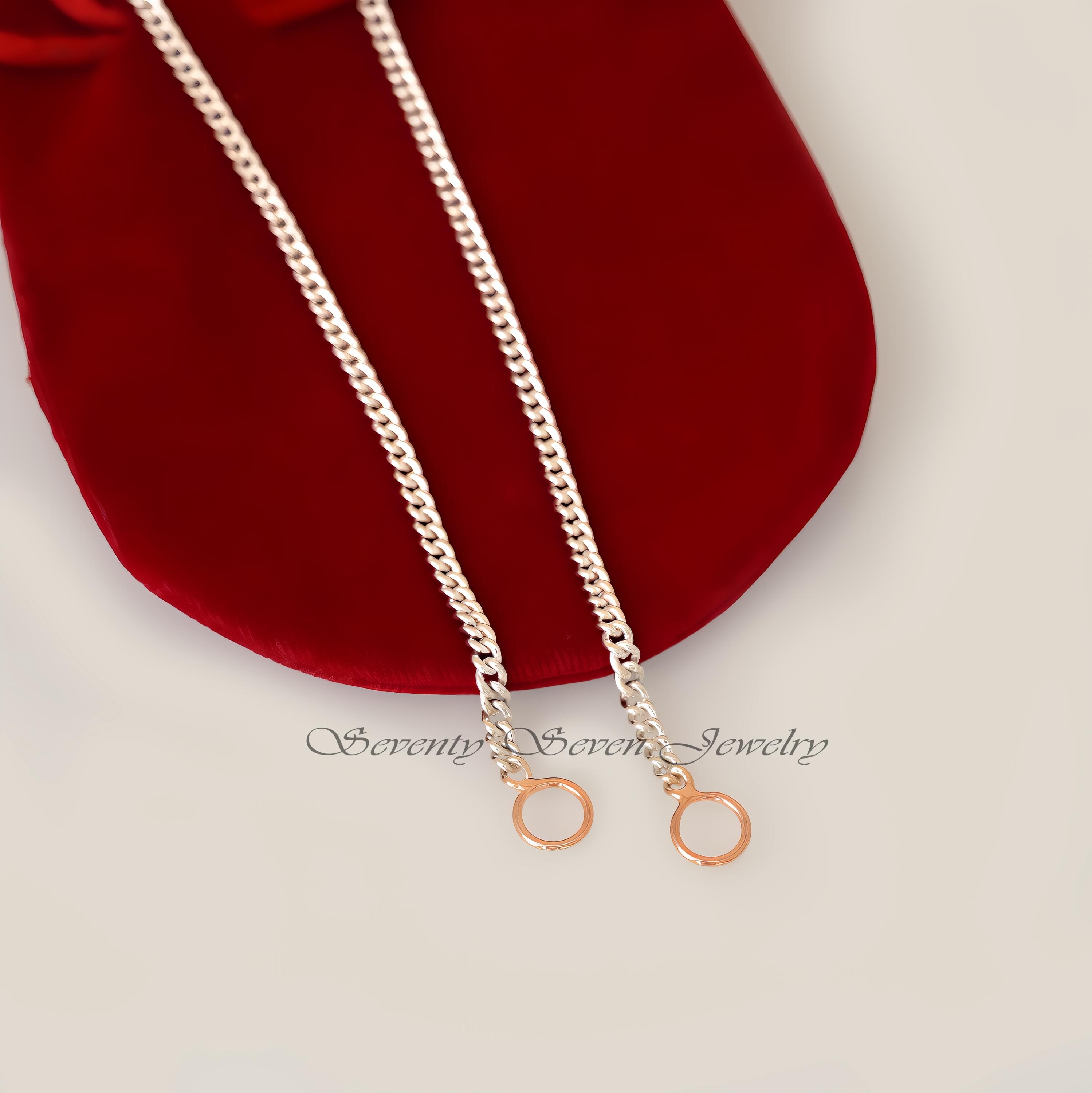 925 Sterling Silver 3MM Curb Chain, Carabiner Necklace - View 5 - Seventy Seven Jewelry | SKU: SSG17-SLOXYG-3M-16I-V 925 Sterling Silver 3MM Curb Chain, Carabiner Necklace - View 5 - Seventy Seven Jewelry | SKU: SSG17-SLOXYG-3M-16I-V