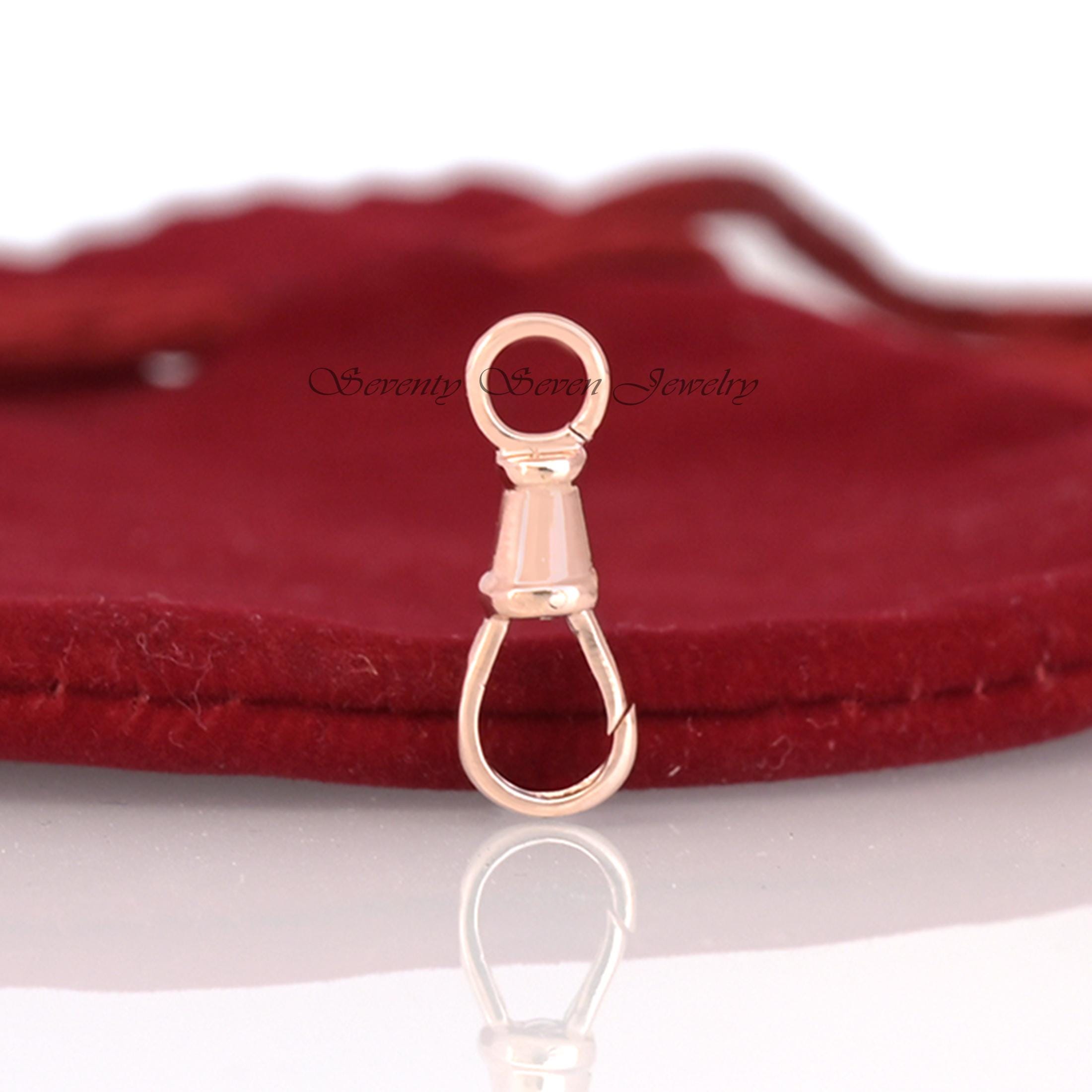 9k Gold Swivel Lock Pendant, Handmade Enhancer (18x7 MM) - View 6 - Seventy Seven Jewelry | SKU: SSMJF212-9KYG-2026 9k Gold Swivel Lock Pendant, Handmade Enhancer (18x7 MM) - View 6 - Seventy Seven Jewelry | SKU: SSMJF212-9KYG-2026