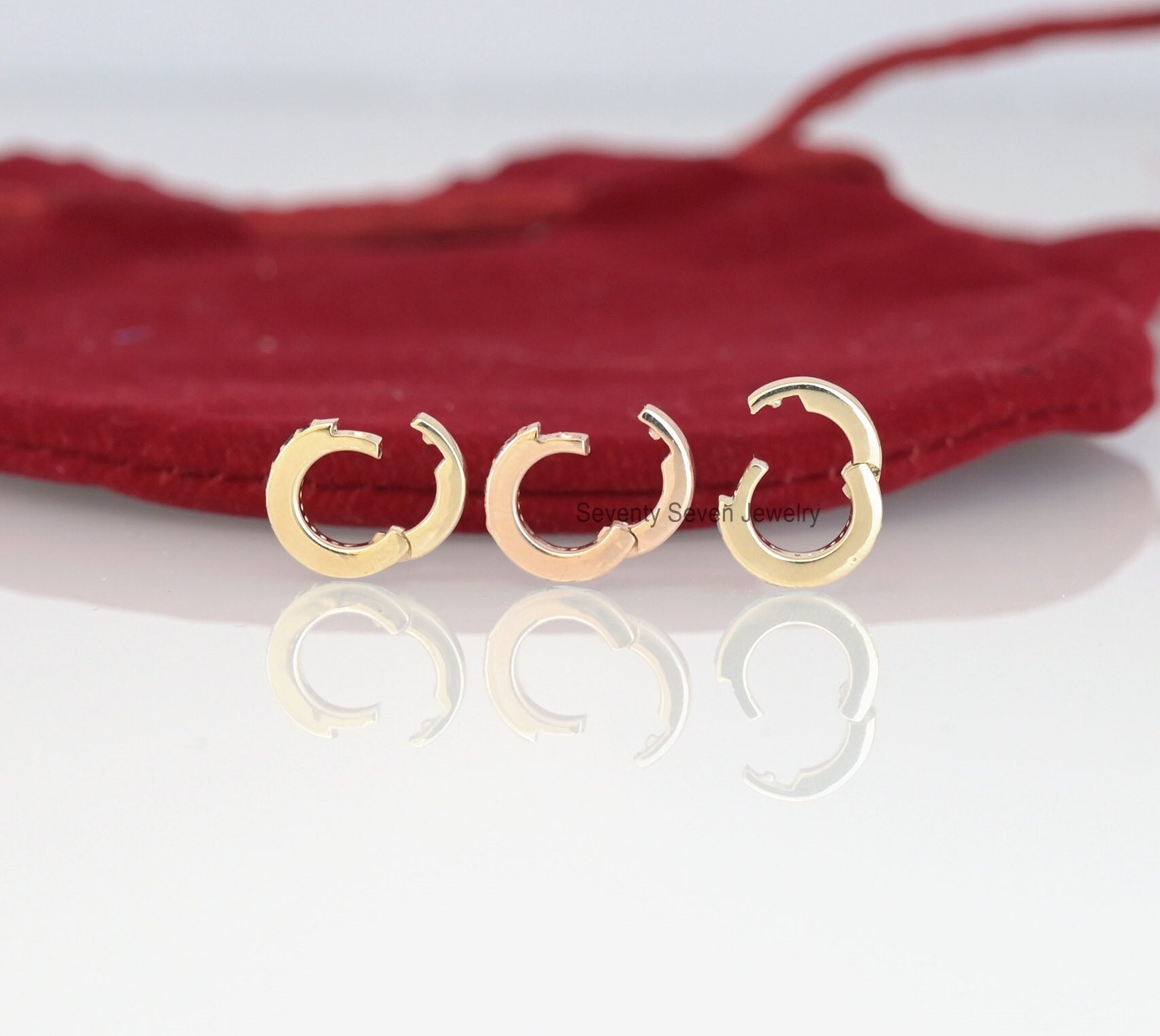 14k Gold Diamond Enhancer Pendant: Pave Charms Holder, Oval Circle - View 3 - Seventy Seven Jewelry | SKU: SSMJP686-14KYGTQ,S 14k Gold Diamond Enhancer Pendant: Pave Charms Holder, Oval Circle - View 3 - Seventy Seven Jewelry | SKU: SSMJP686-14KYGTQ,S