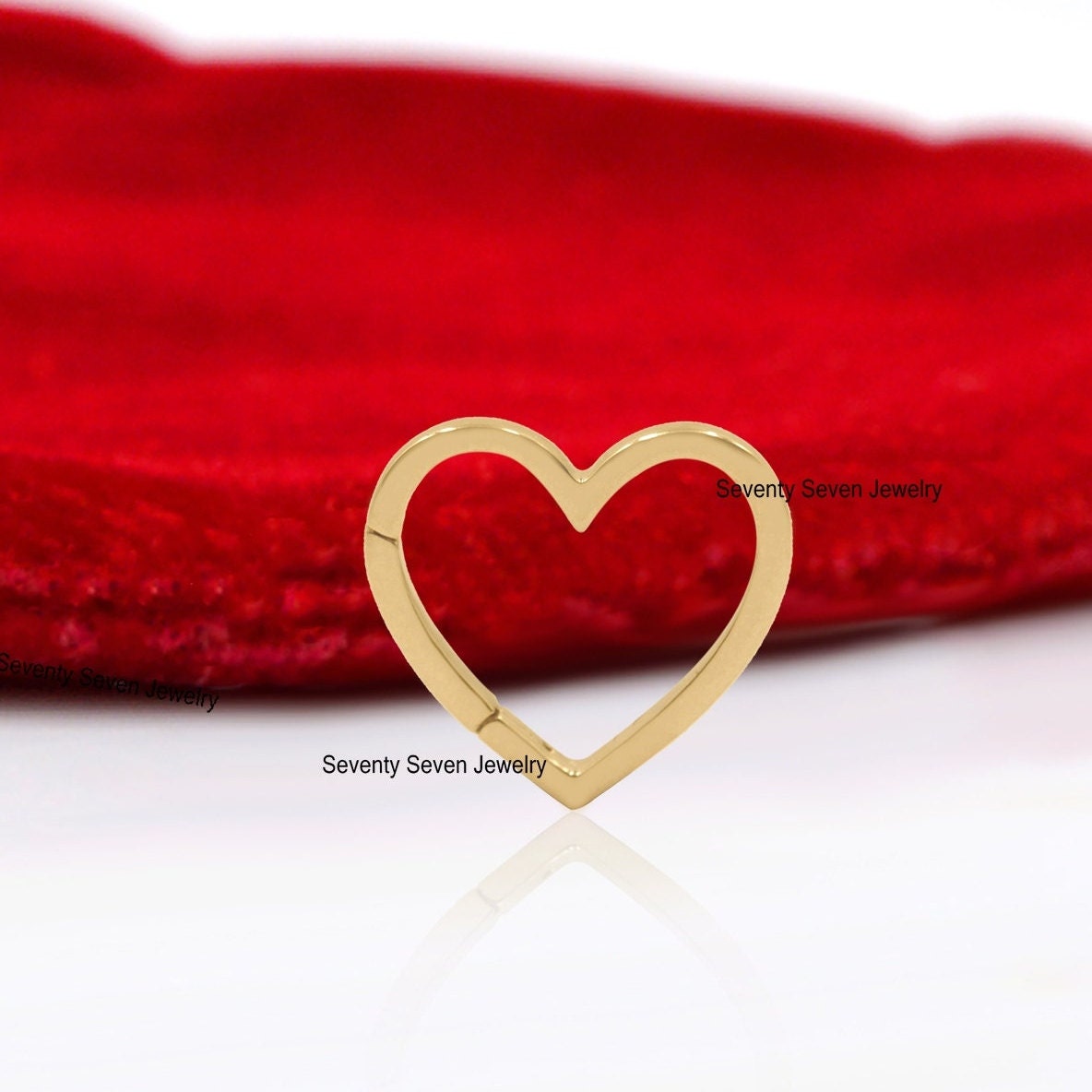 925 Sterling Silver Heart Enhancer Lock, 15mm Charm Link - View 2 - Seventy Seven Jewelry | SKU: SSMJP536-SLYG-VP 925 Sterling Silver Heart Enhancer Lock, 15mm Charm Link - View 2 - Seventy Seven Jewelry | SKU: SSMJP536-SLYG-VP